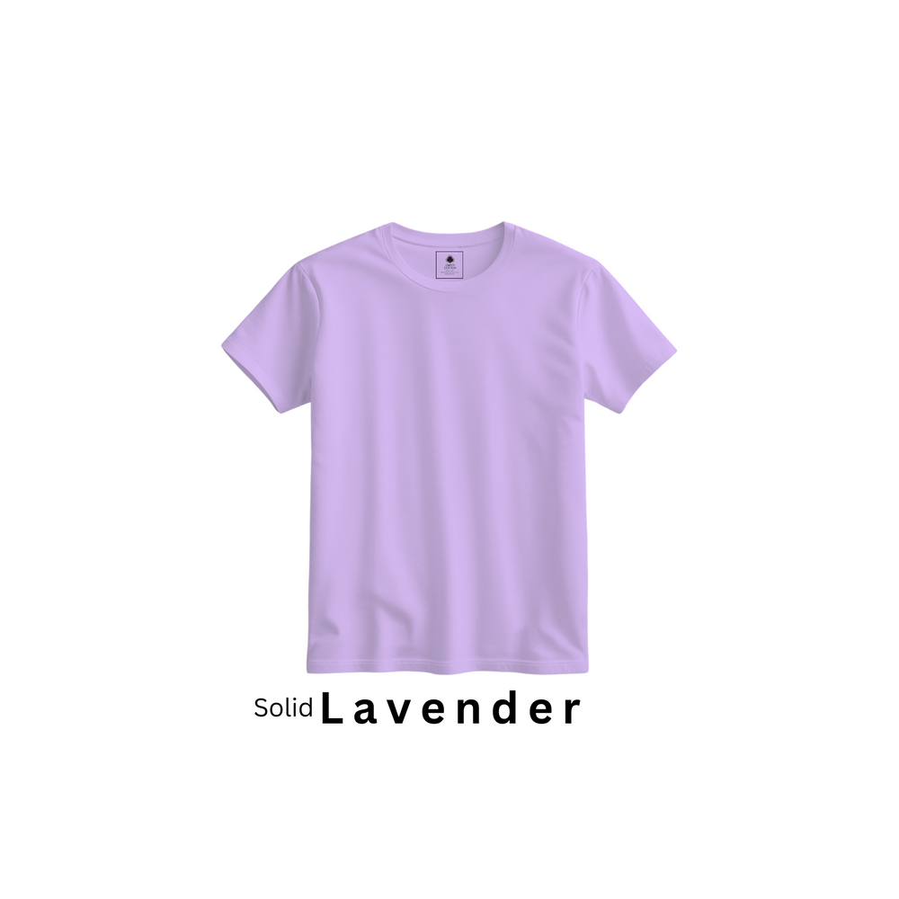 Lavender 100% Super Combed Cotton Casual T-Shirt For Unisex