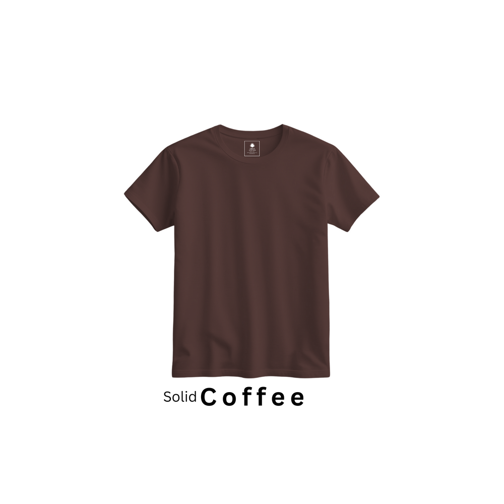 Coffe 100% Super Combed Cotton Casual T-Shirt For Unisex