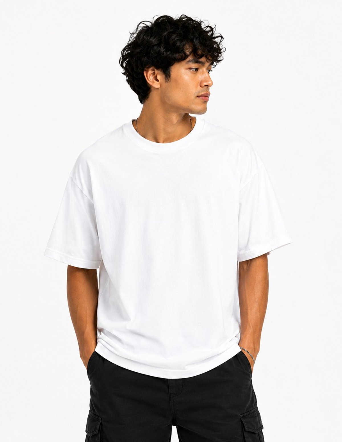 White  Oversized T-Shirt For Men