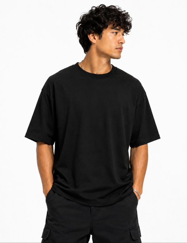 Black  Oversized T-Shirt For Men