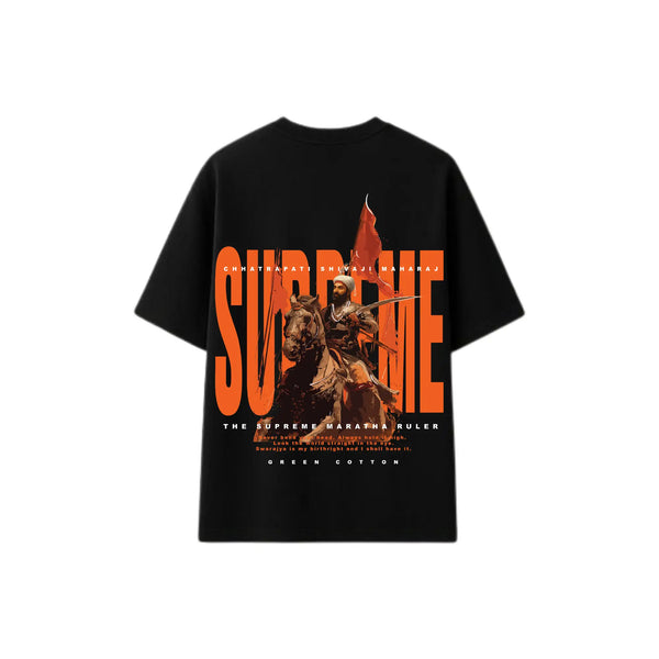 Black Oversize Chatrapati Shivaji Maharaj T-Shirt