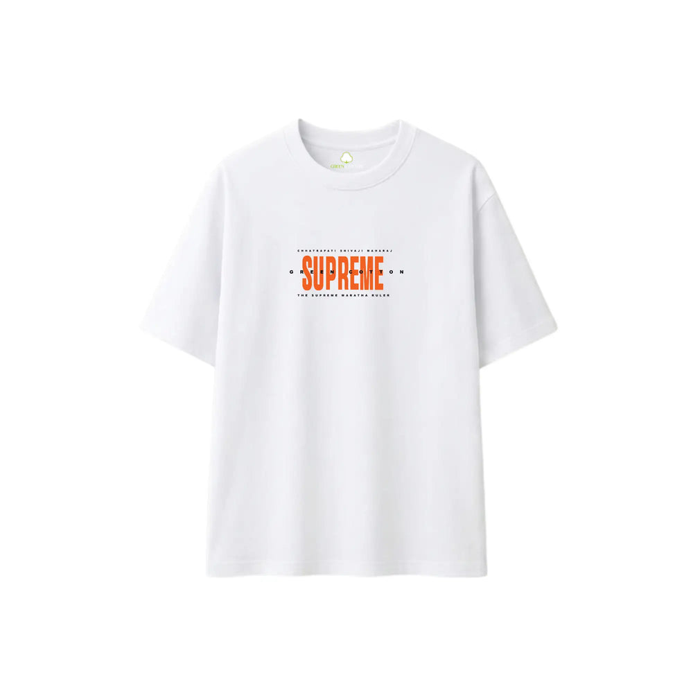 White Oversize Chatrapati Shivaji Maharaj T-Shirt