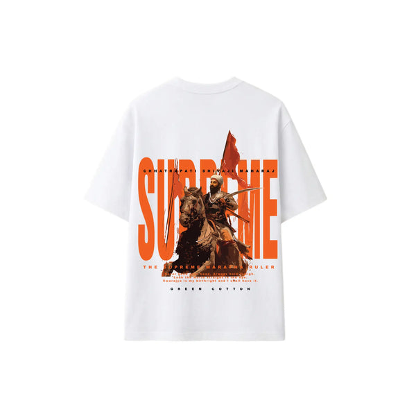 White Oversize Chatrapati Shivaji Maharaj T-Shirt