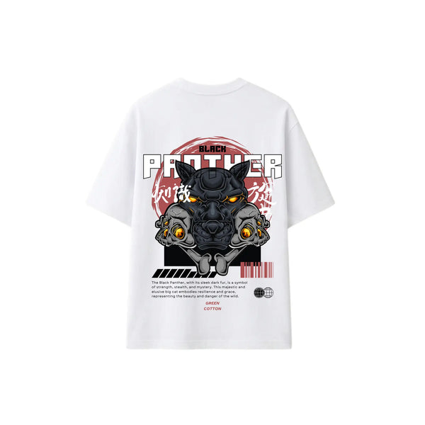 Black Phanter White Oversize T-Shirt