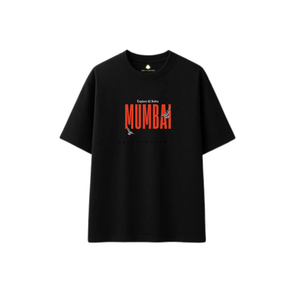 Black Oversize Mumbai T-Shirt | For Men