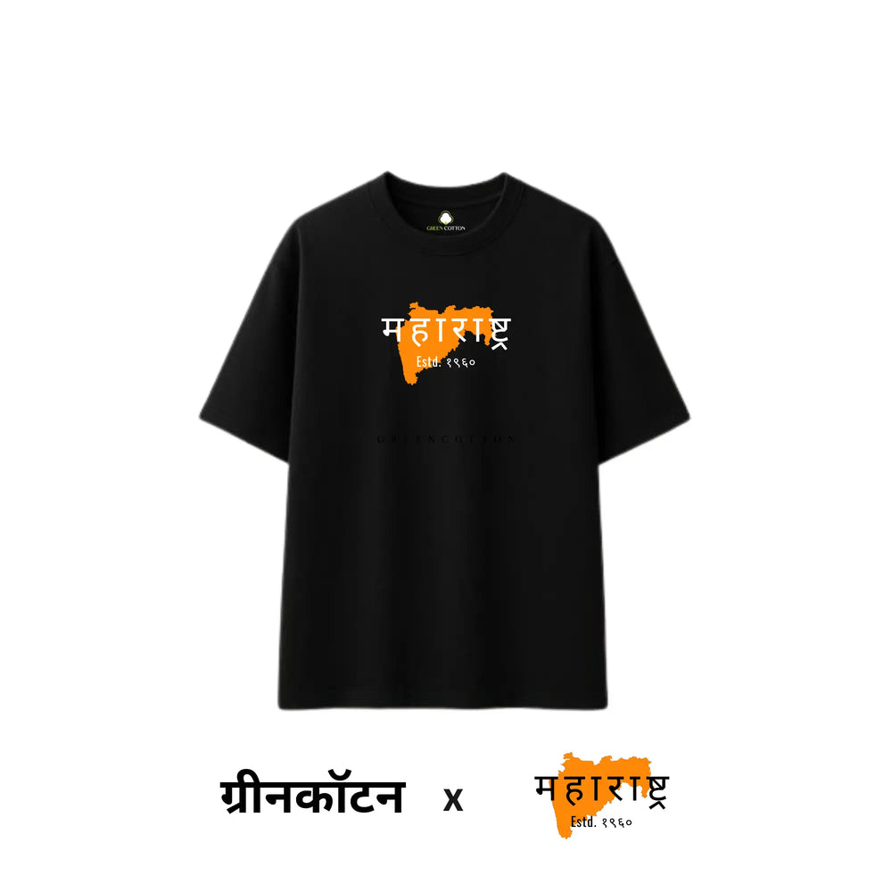 Maharastra Black Oversize T-Shirt