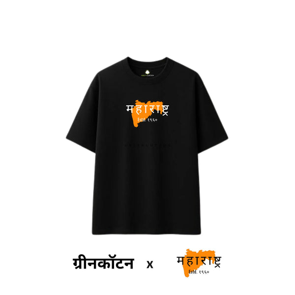 Maharastra Black Oversize T-Shirt