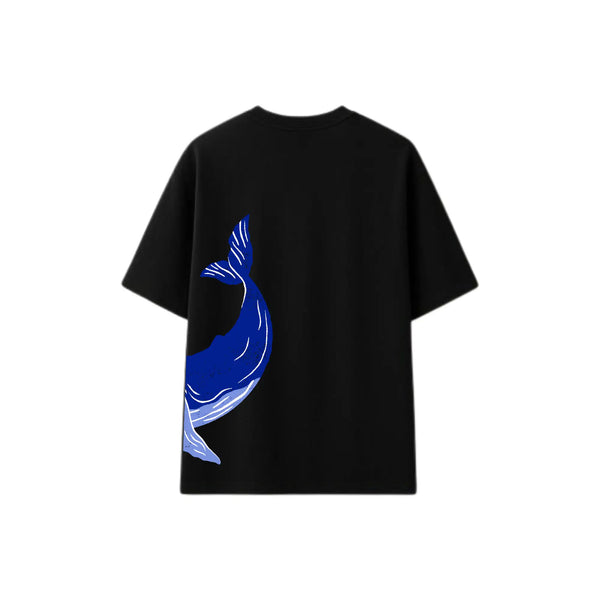 Dolphine Black Oversize T-Shirt`