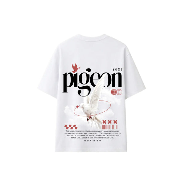 Pegion White Oversize T-Shirt