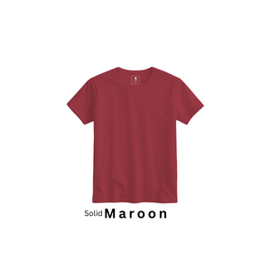 Maroon 100% Super Combed Cotton Casual T-Shirt For Unisex