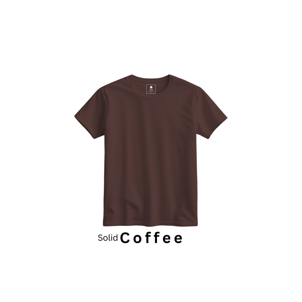 Coffe 100% Super Combed Cotton Casual T-Shirt For Unisex