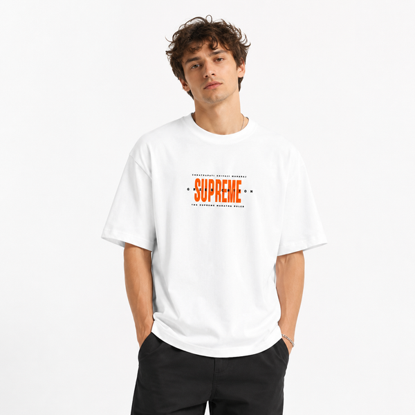 White Oversize Chatrapati Shivaji Maharaj T-Shirt