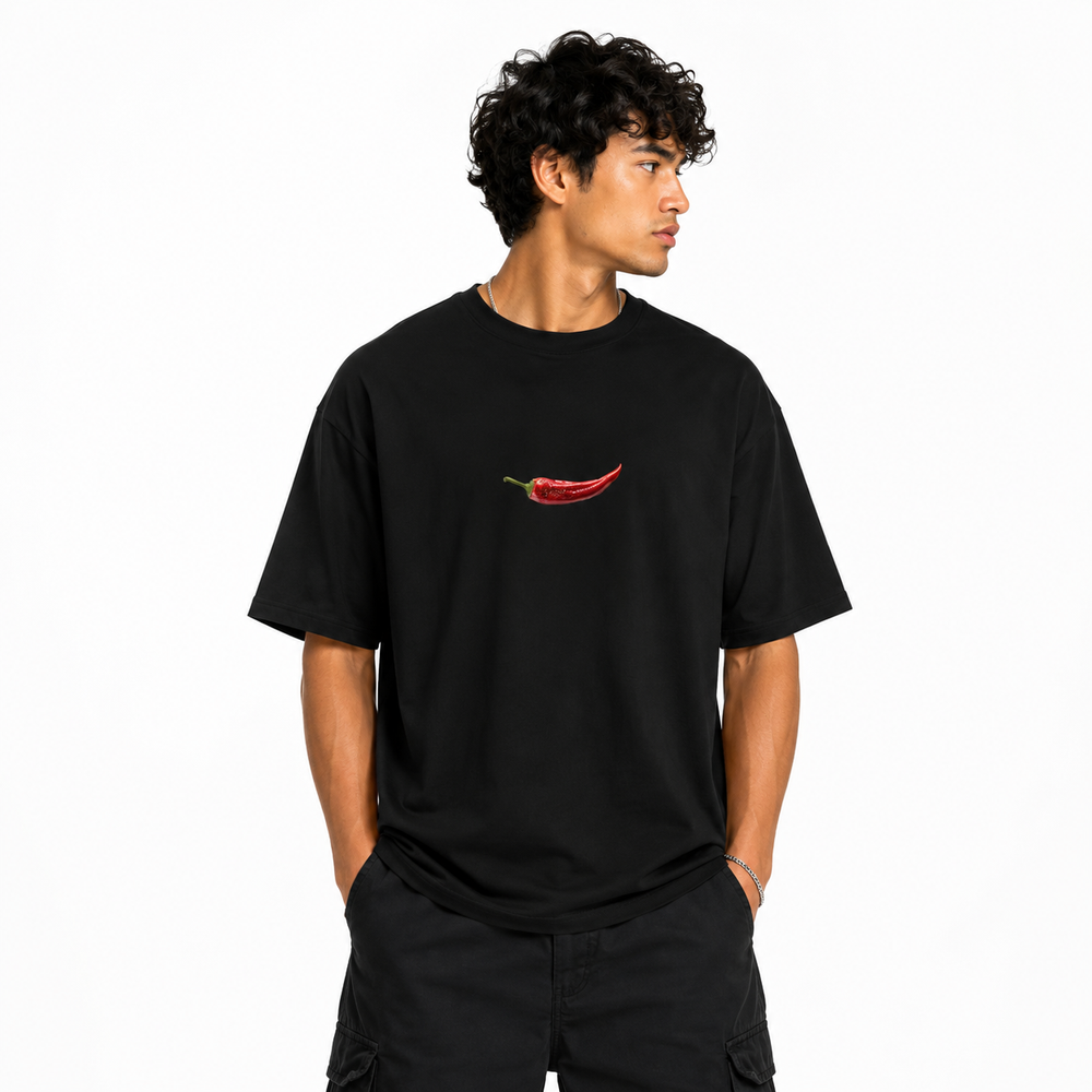 Red Hot Black Oversize T-Shirt