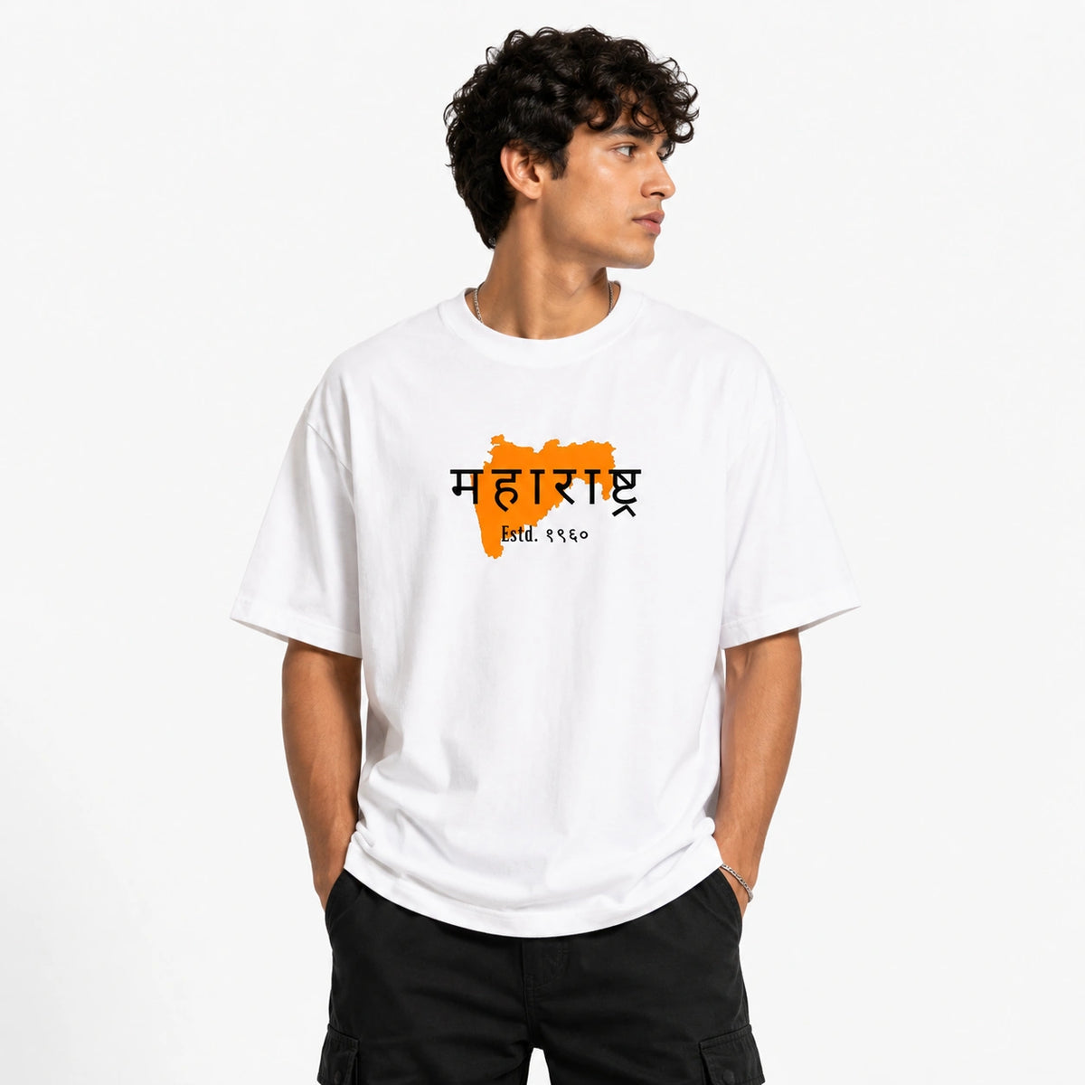 Maharastra White Oversize T-Shirt
