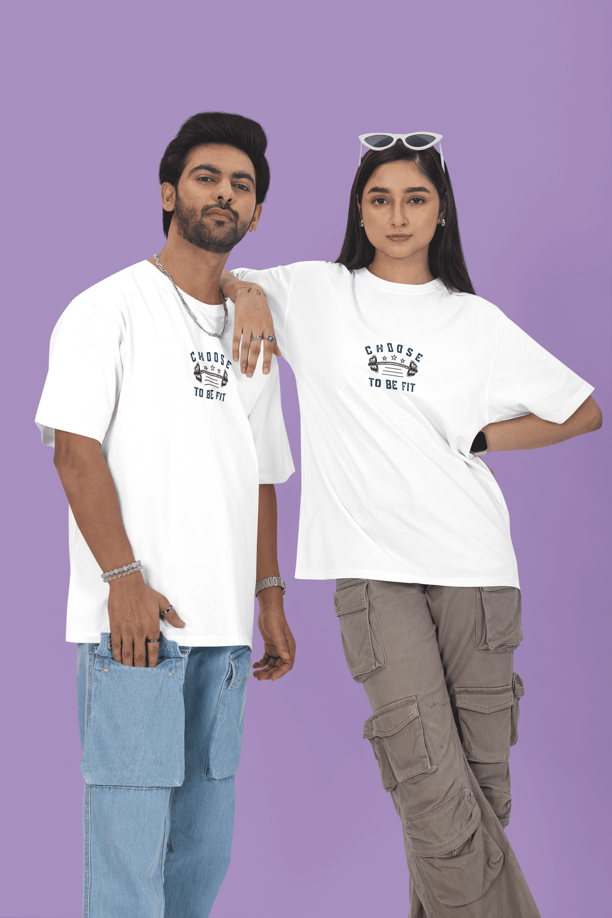Choose to be Fit Oversized T-Shirt - Green Cotton