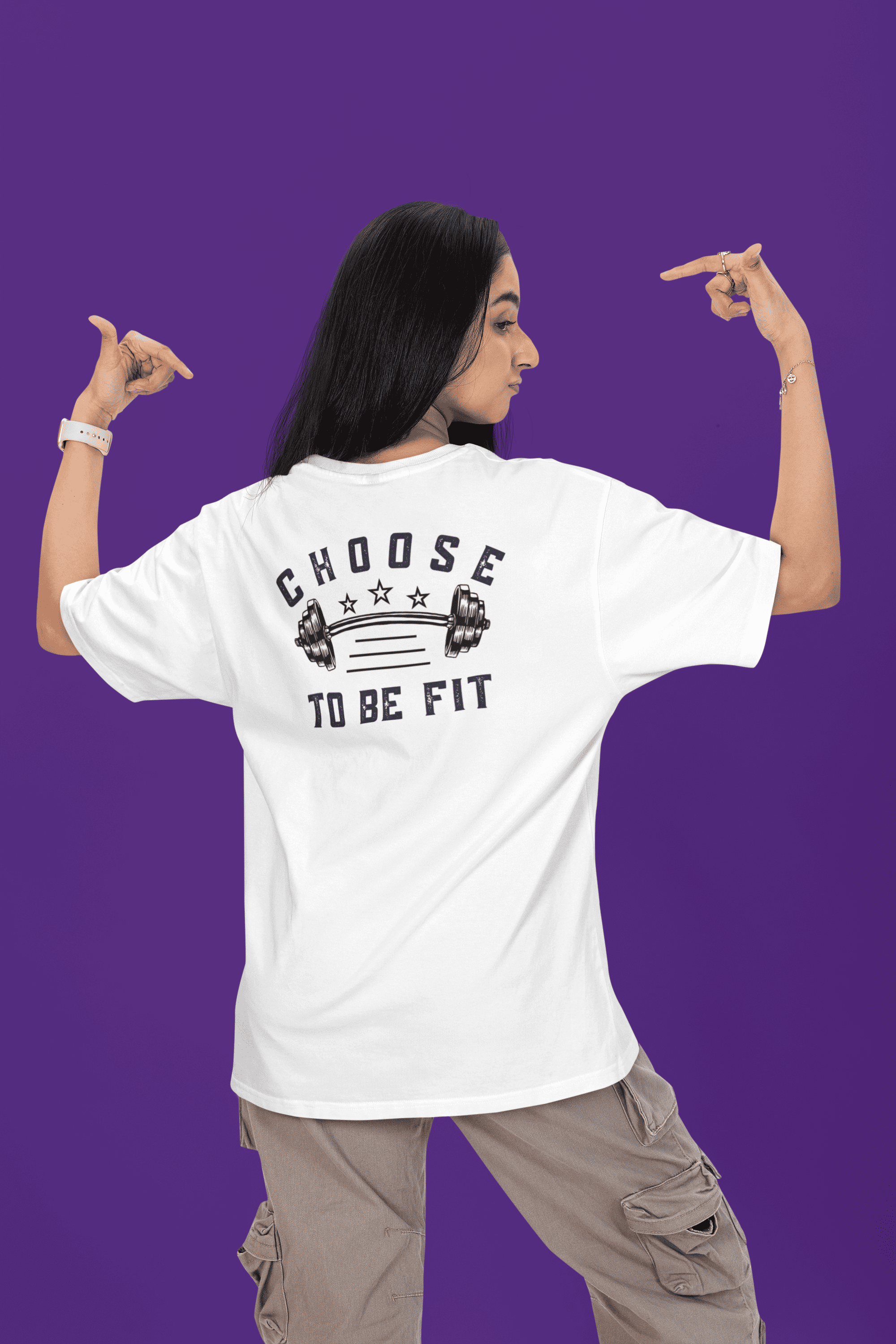 Choose to be Fit Oversized T-Shirt - Green Cotton