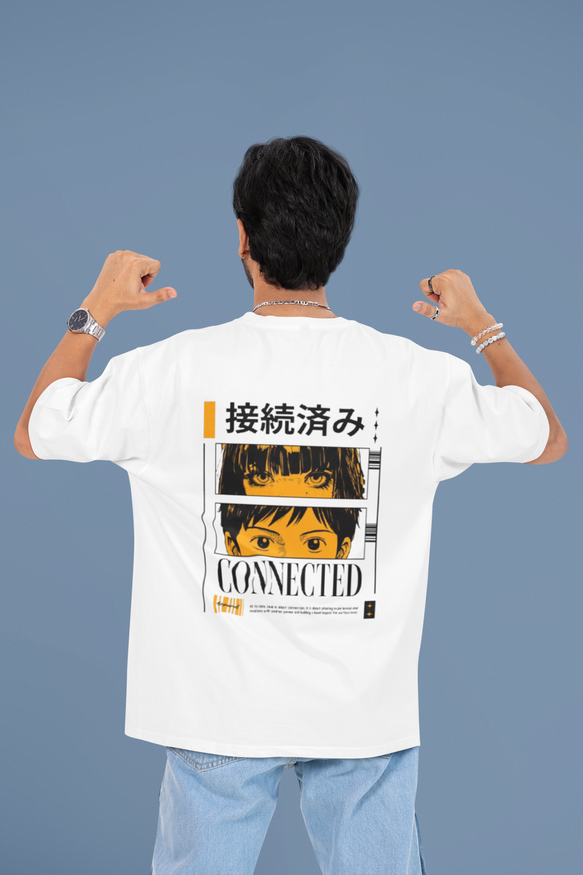 Connected Oversized Luxe T-Shirt - Green Cotton