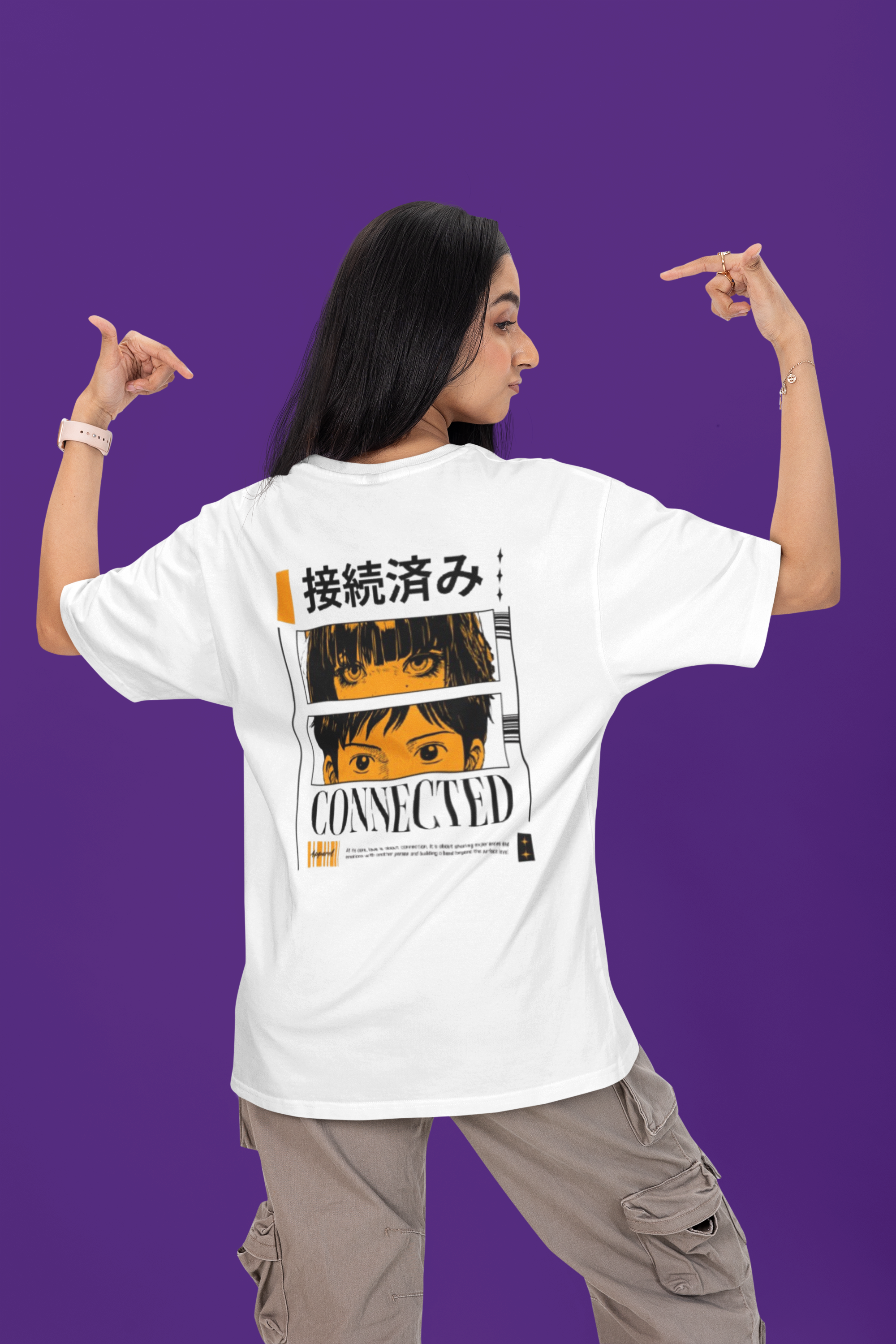 Connected Oversized Luxe T-Shirt - Green Cotton