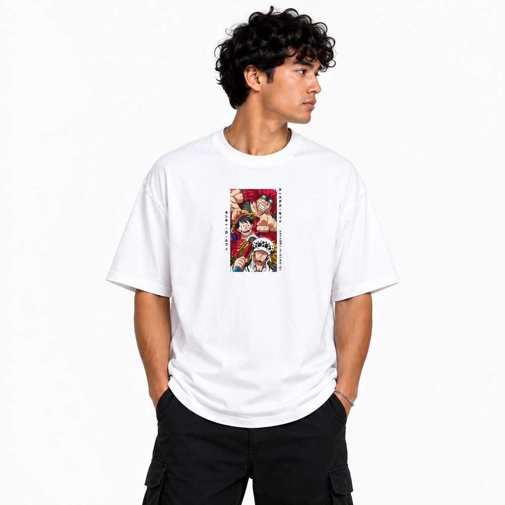 Boom Japanise White Oversize T-Shirt