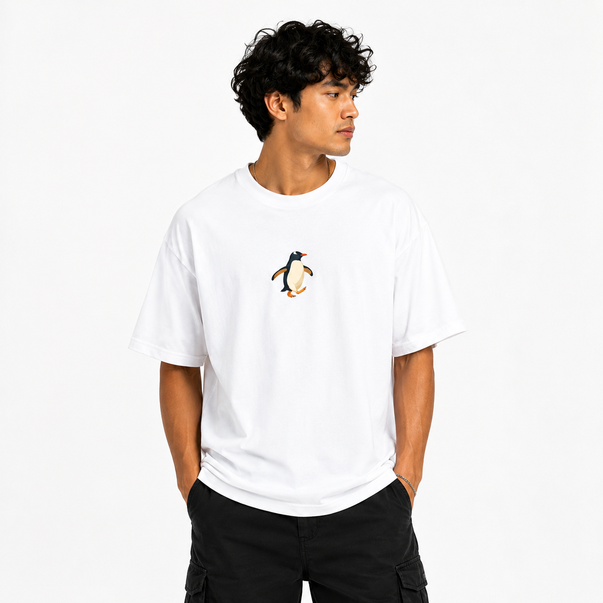 Penquin White Oversize T-Shirt