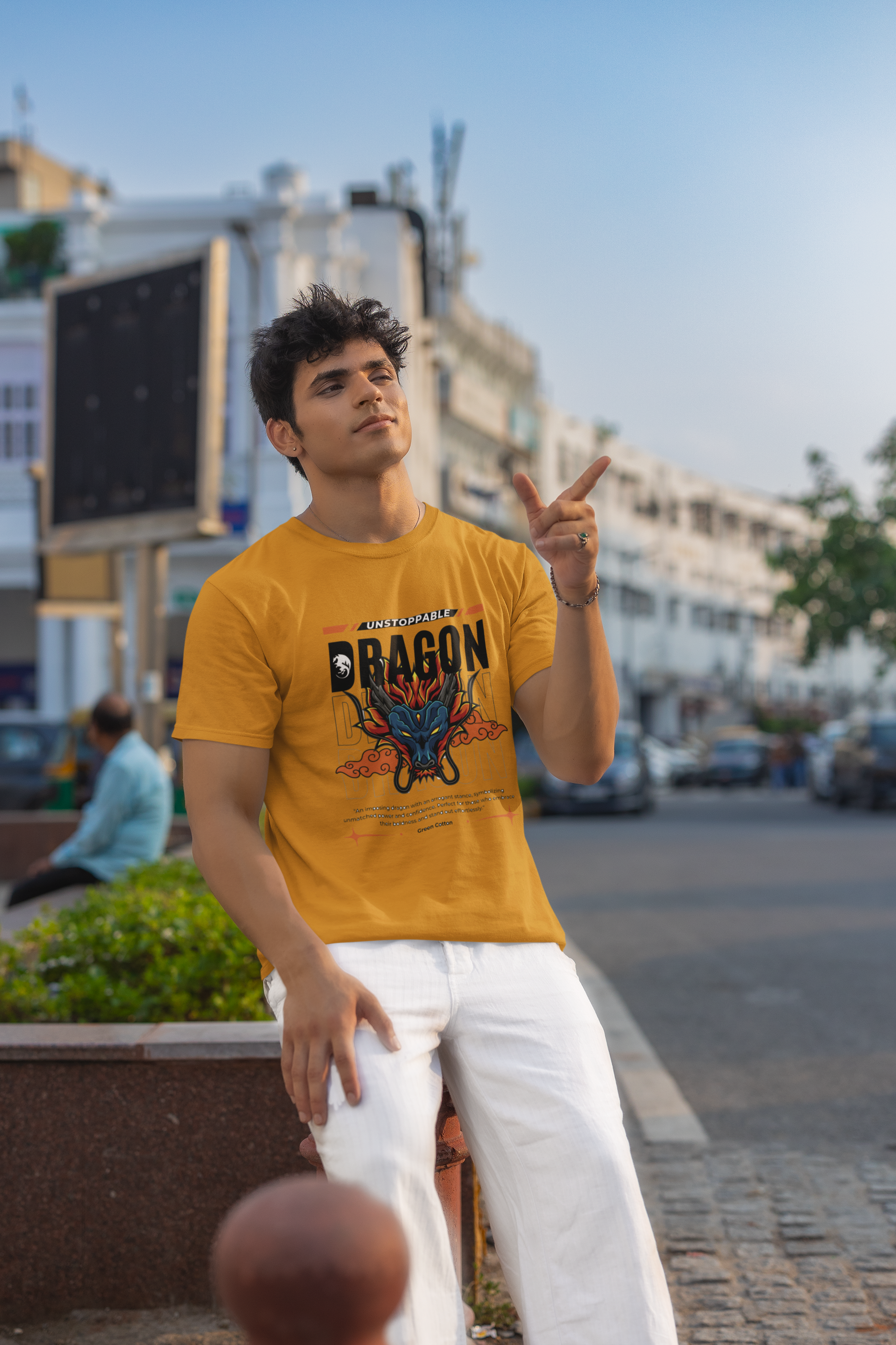 Dragon Spirit Essential Regular Fit T-Shirt - Green Cotton