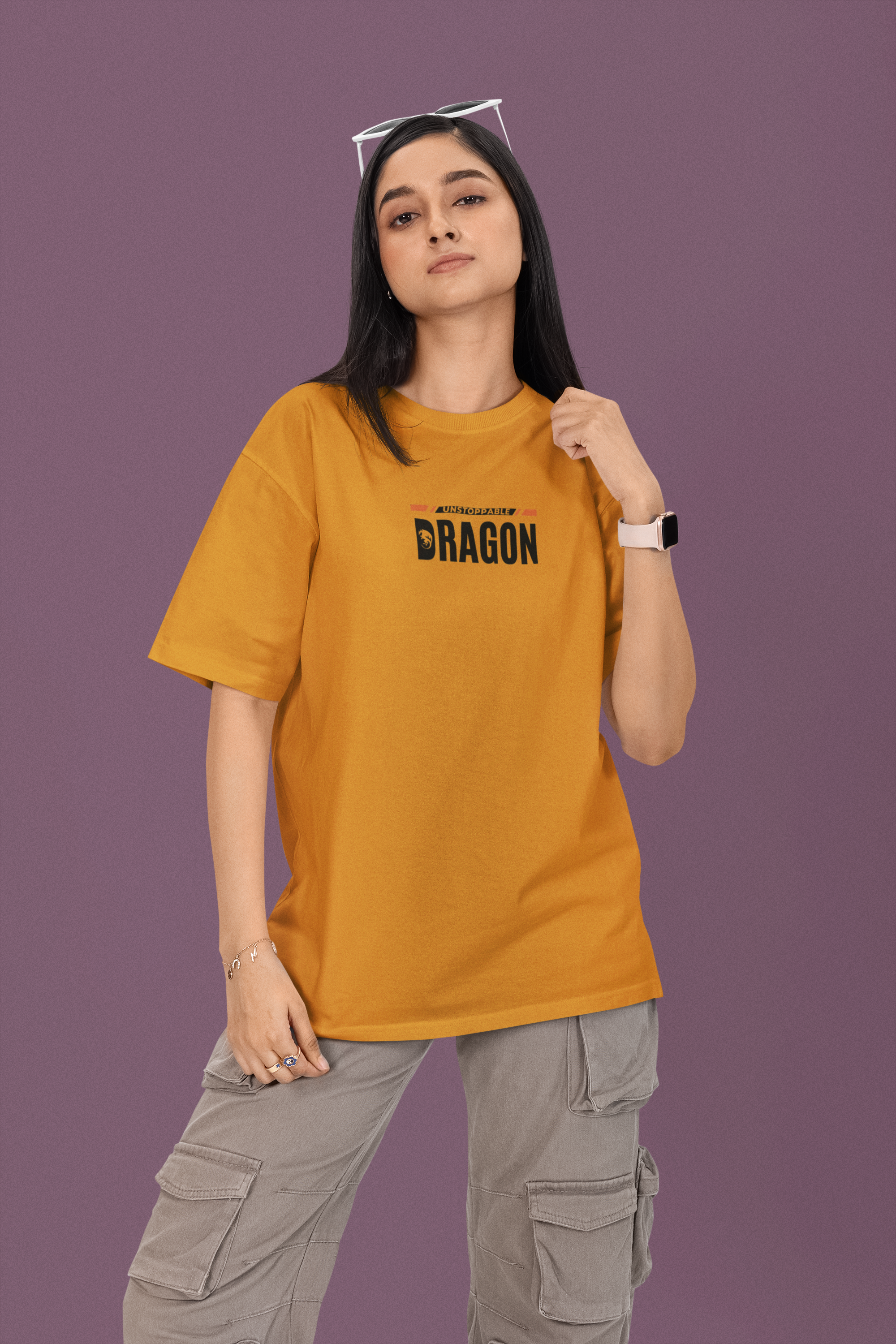 Dragon Spirit Oversized T-Shirt - Green Cotton
