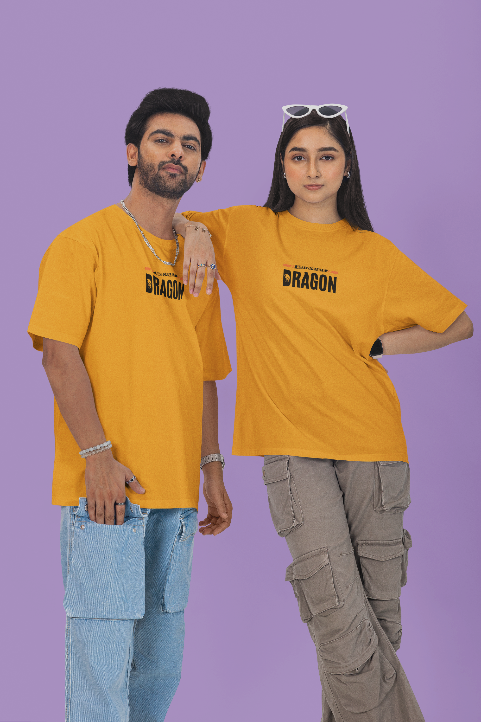 Dragon Spirit Oversized T-Shirt - Green Cotton