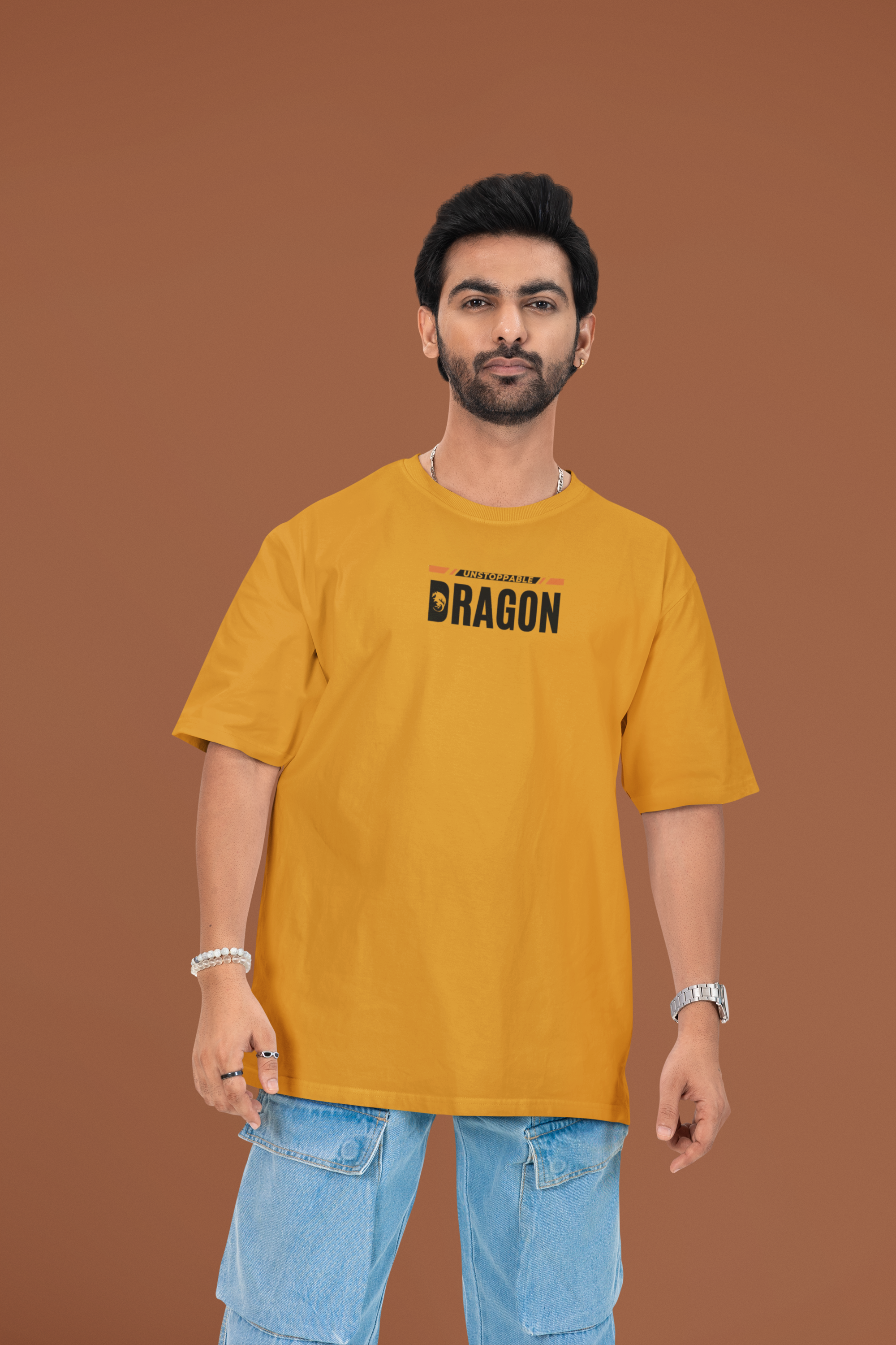 Dragon Spirit Oversized T-Shirt - Green Cotton
