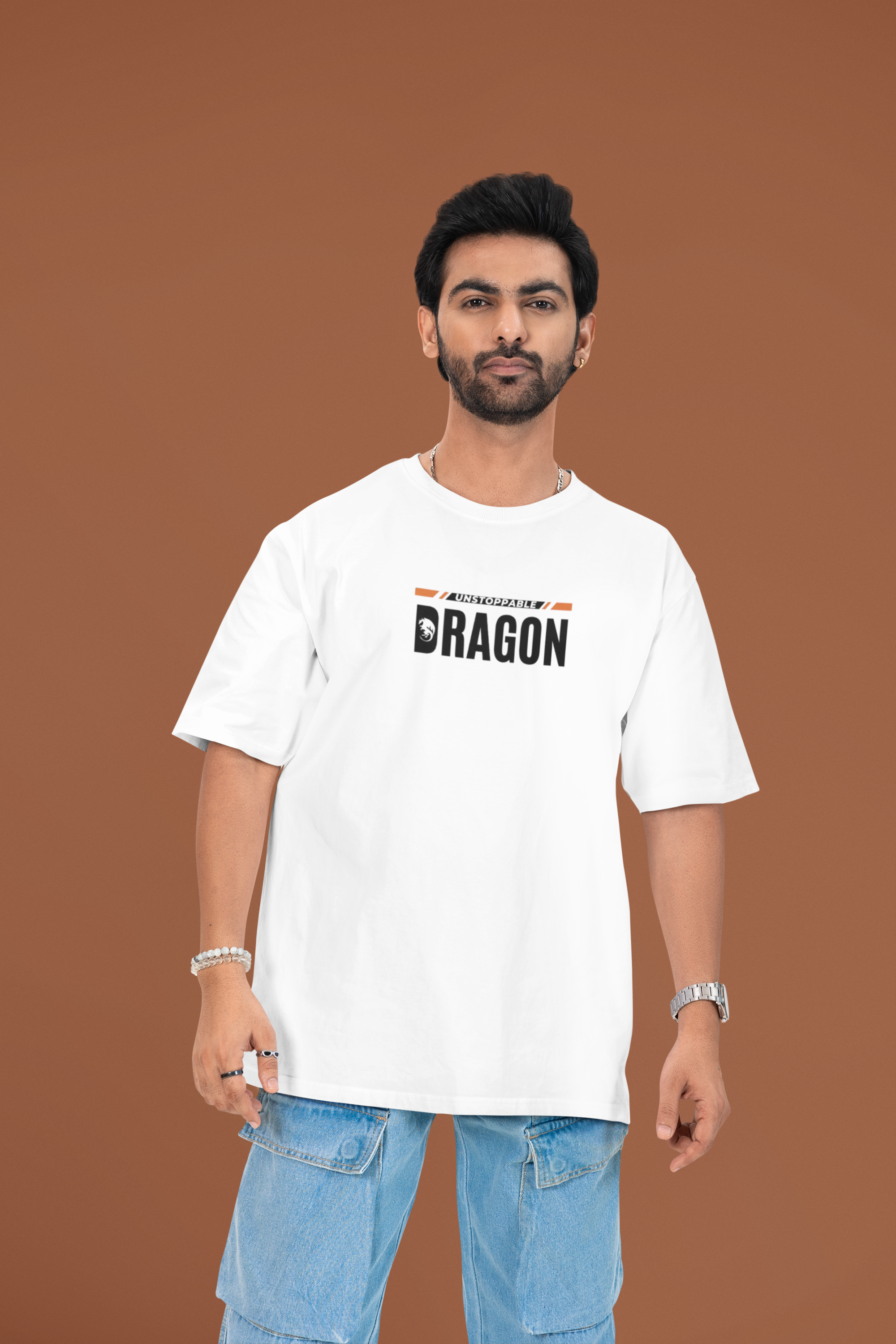 Dragon Spirit Oversized T-Shirt - Green Cotton