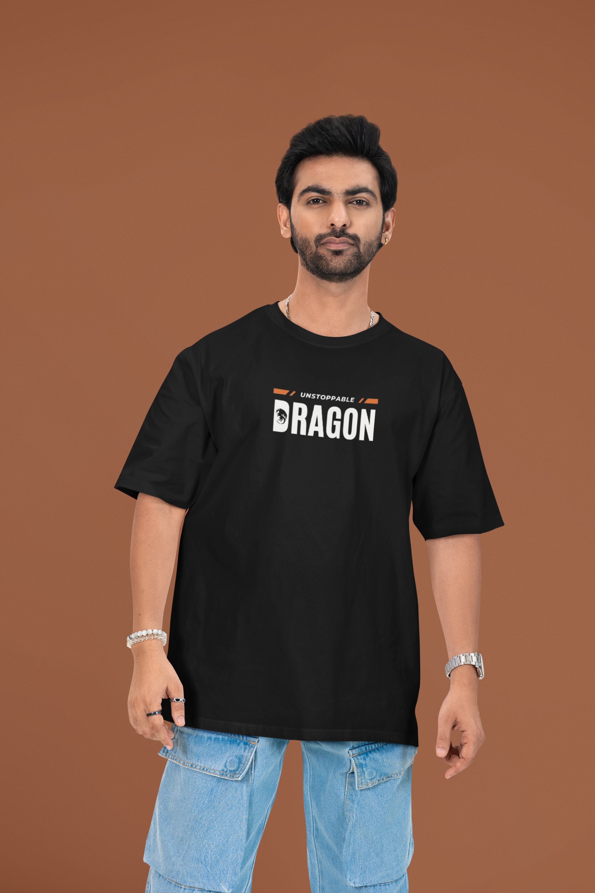 Dragon Spirit Oversized T-Shirt - Green Cotton