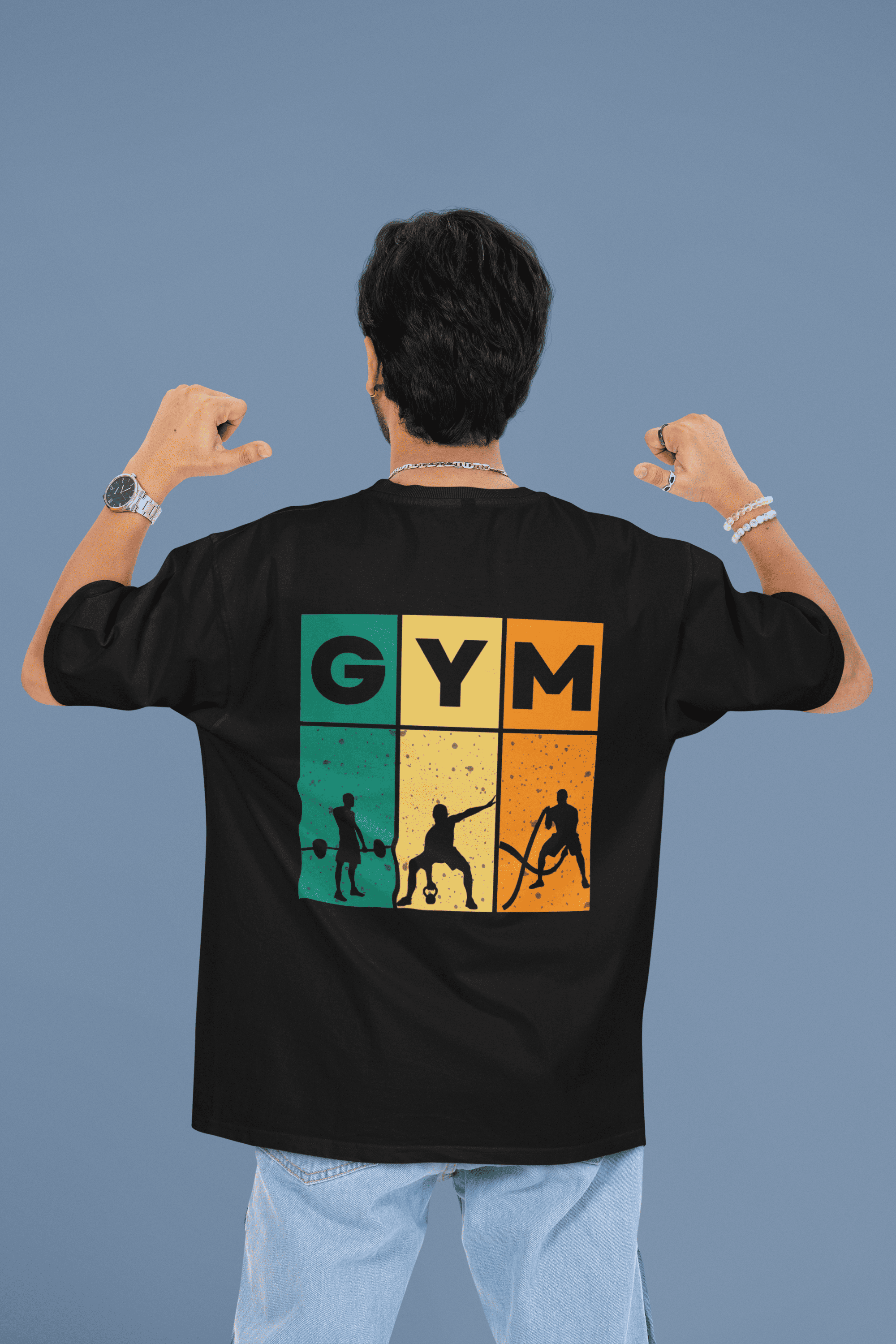 GymPro Oversized Performance T-Shirt - Green Cotton