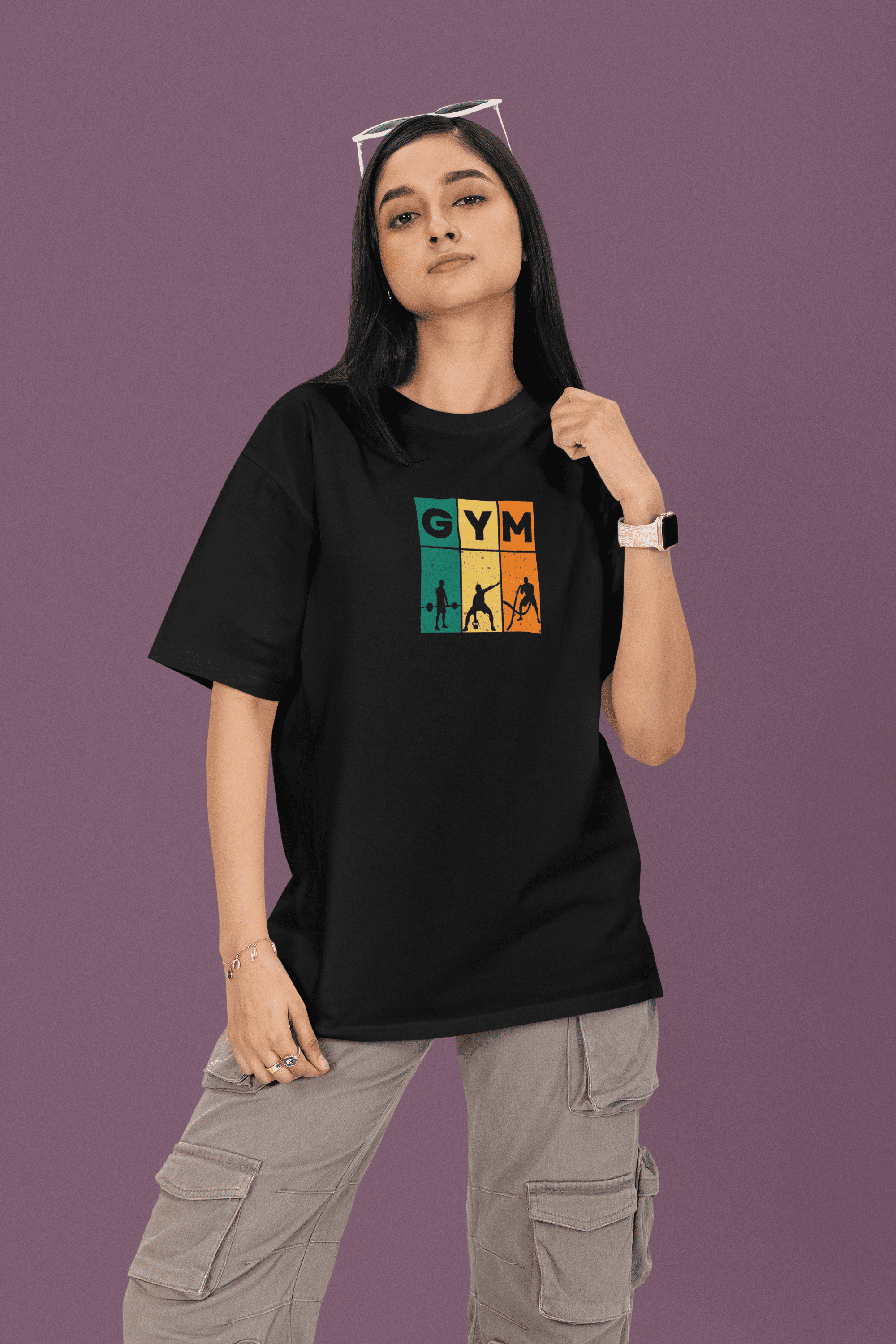 GymPro Oversized Performance T-Shirt - Green Cotton