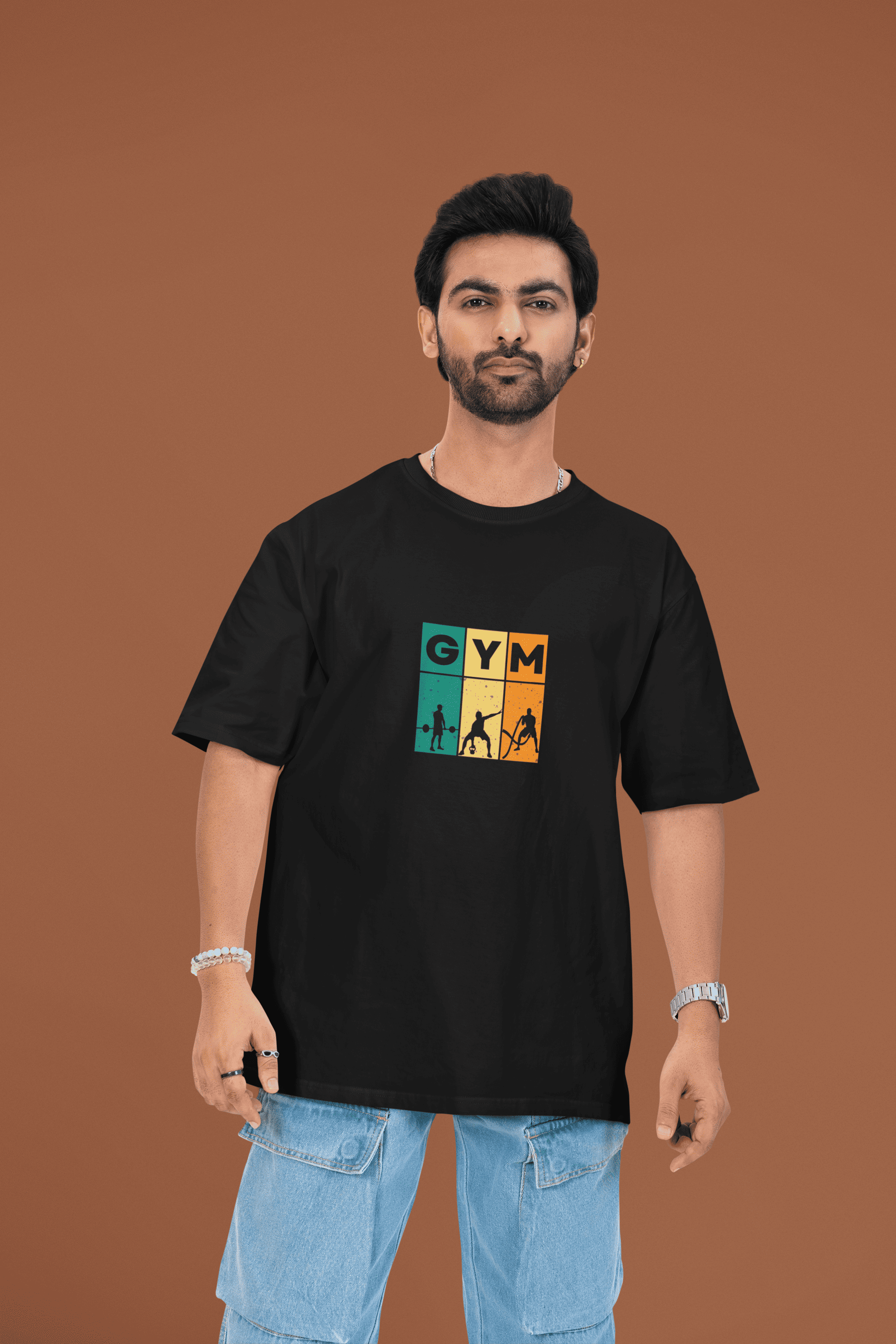 GymPro Oversized Performance T-Shirt - Green Cotton