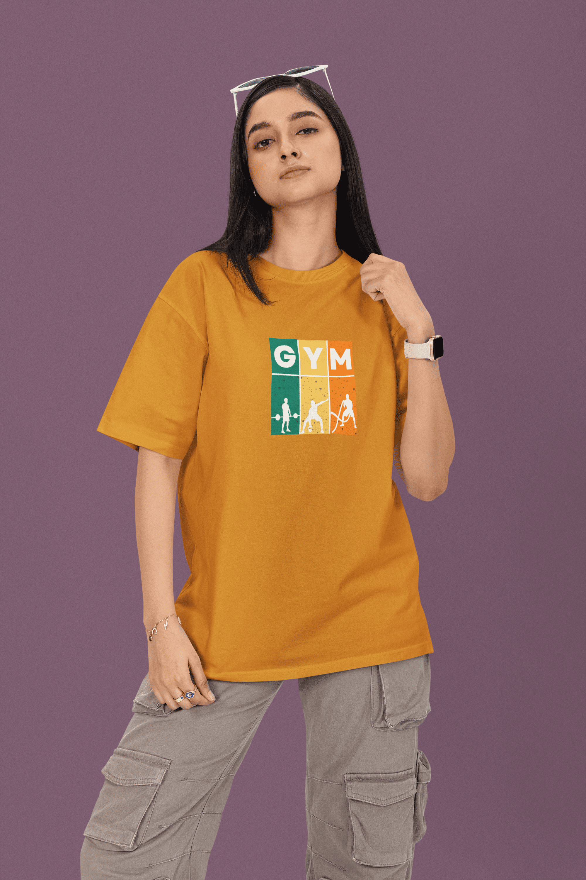 GymPro Oversized Performance T-Shirt - Green Cotton