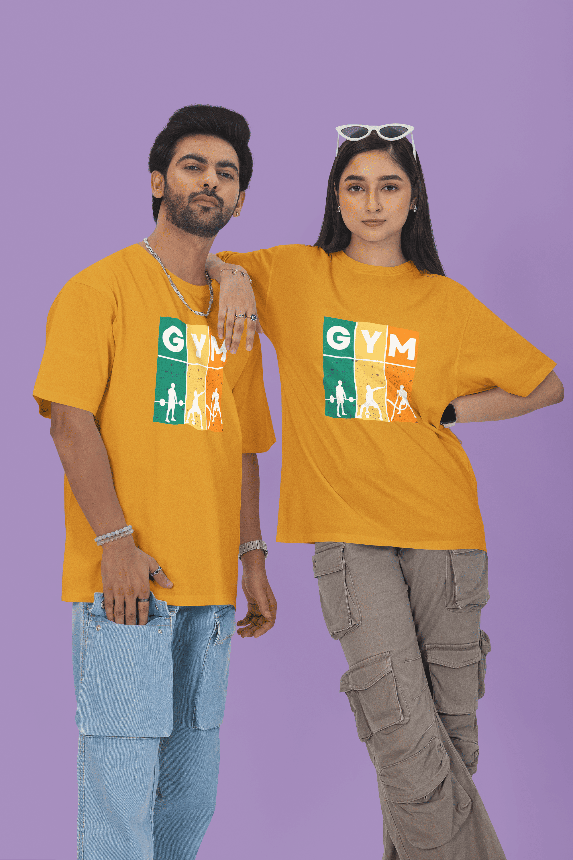 GymPro Oversized Performance T-Shirt - Green Cotton