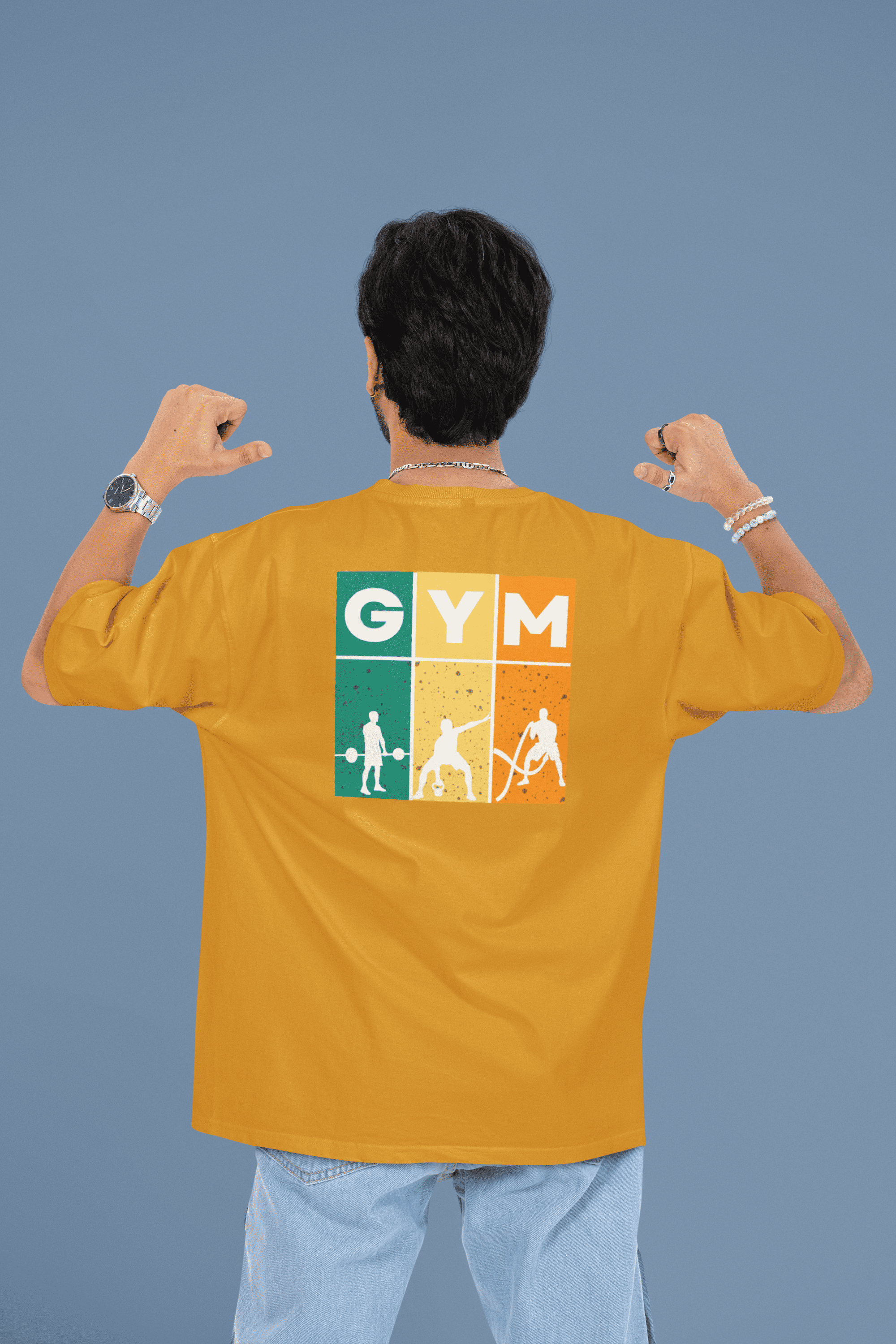 GymPro Oversized Performance T-Shirt - Green Cotton