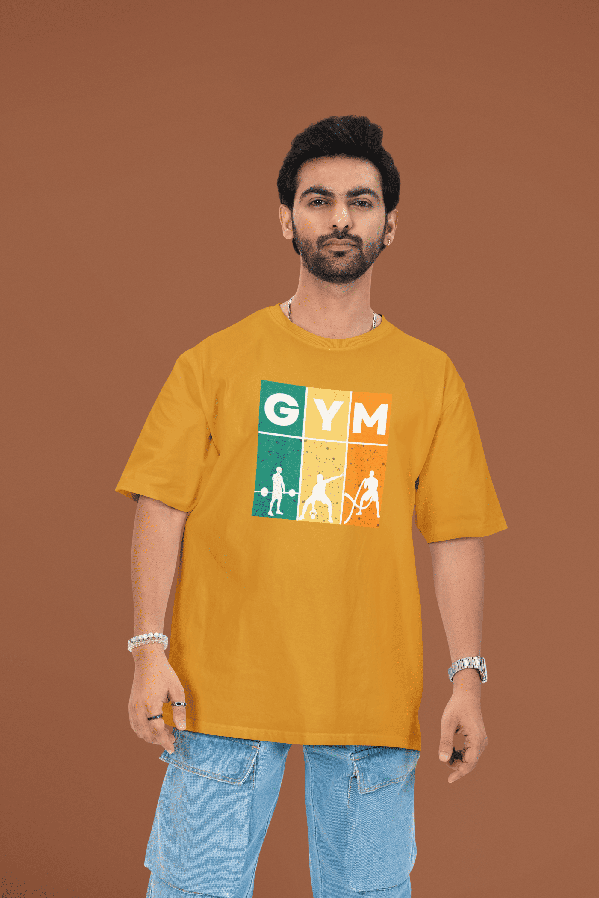 GymPro Oversized Performance T-Shirt - Green Cotton