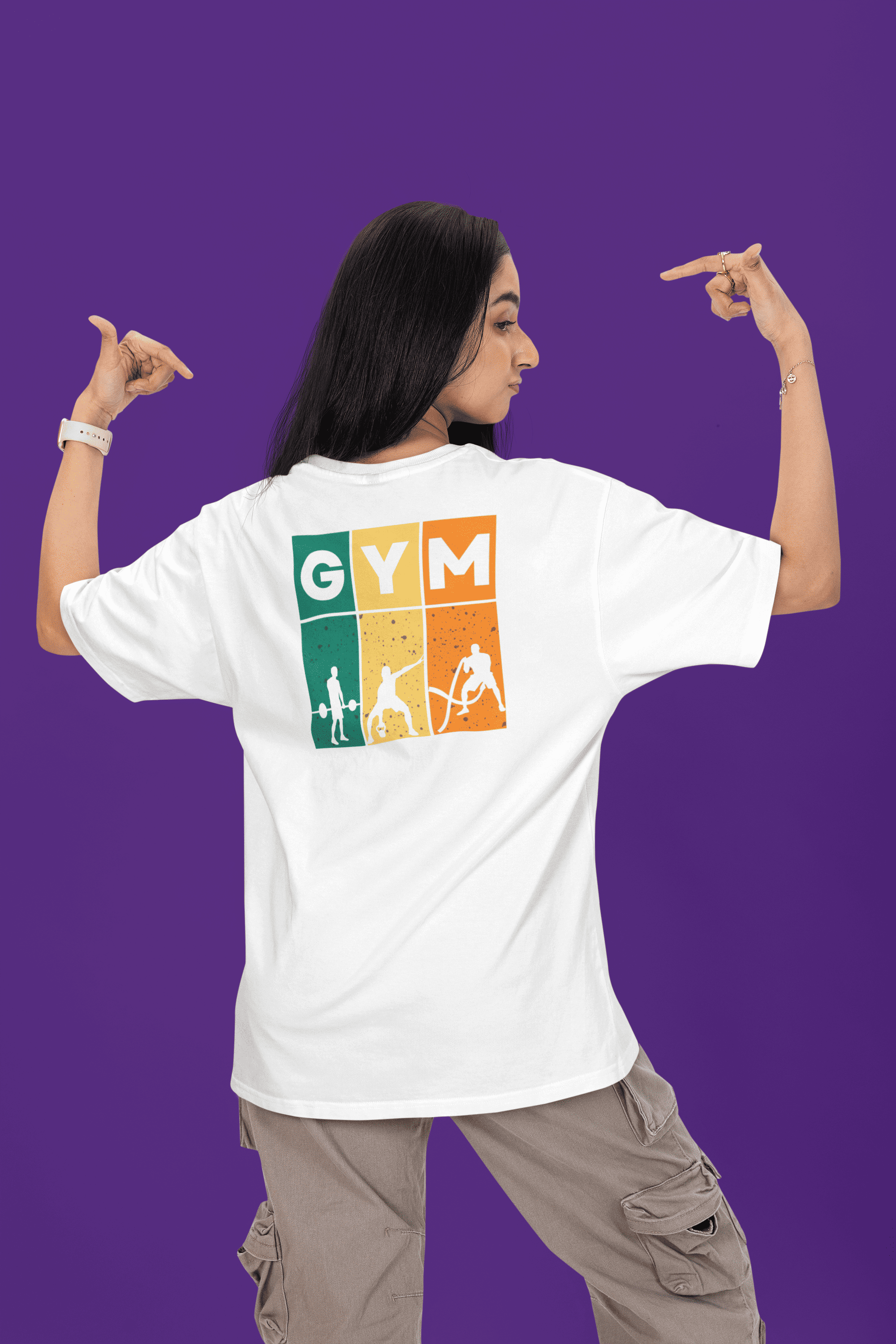 GymPro Oversized Performance T-Shirt - Green Cotton