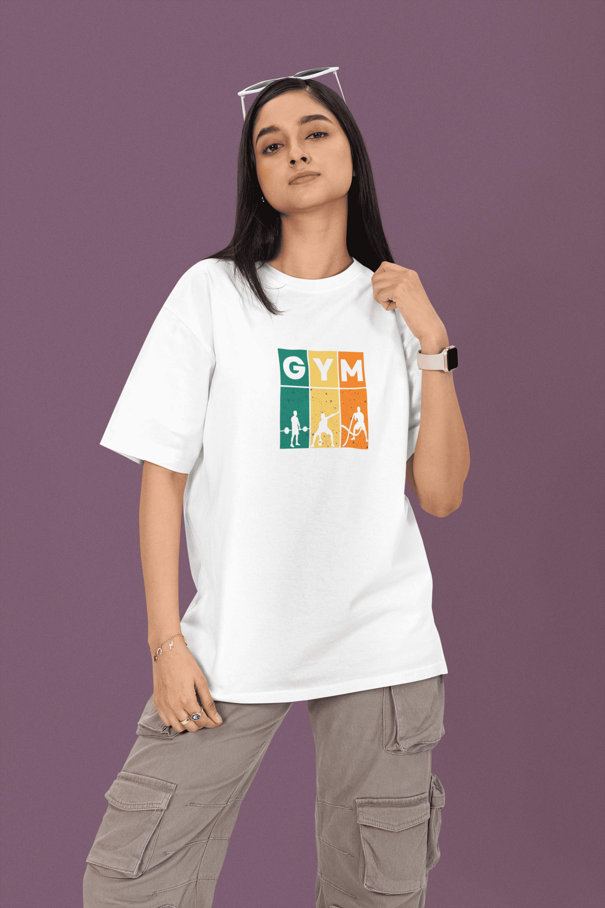 GymPro Oversized Performance T-Shirt - Green Cotton