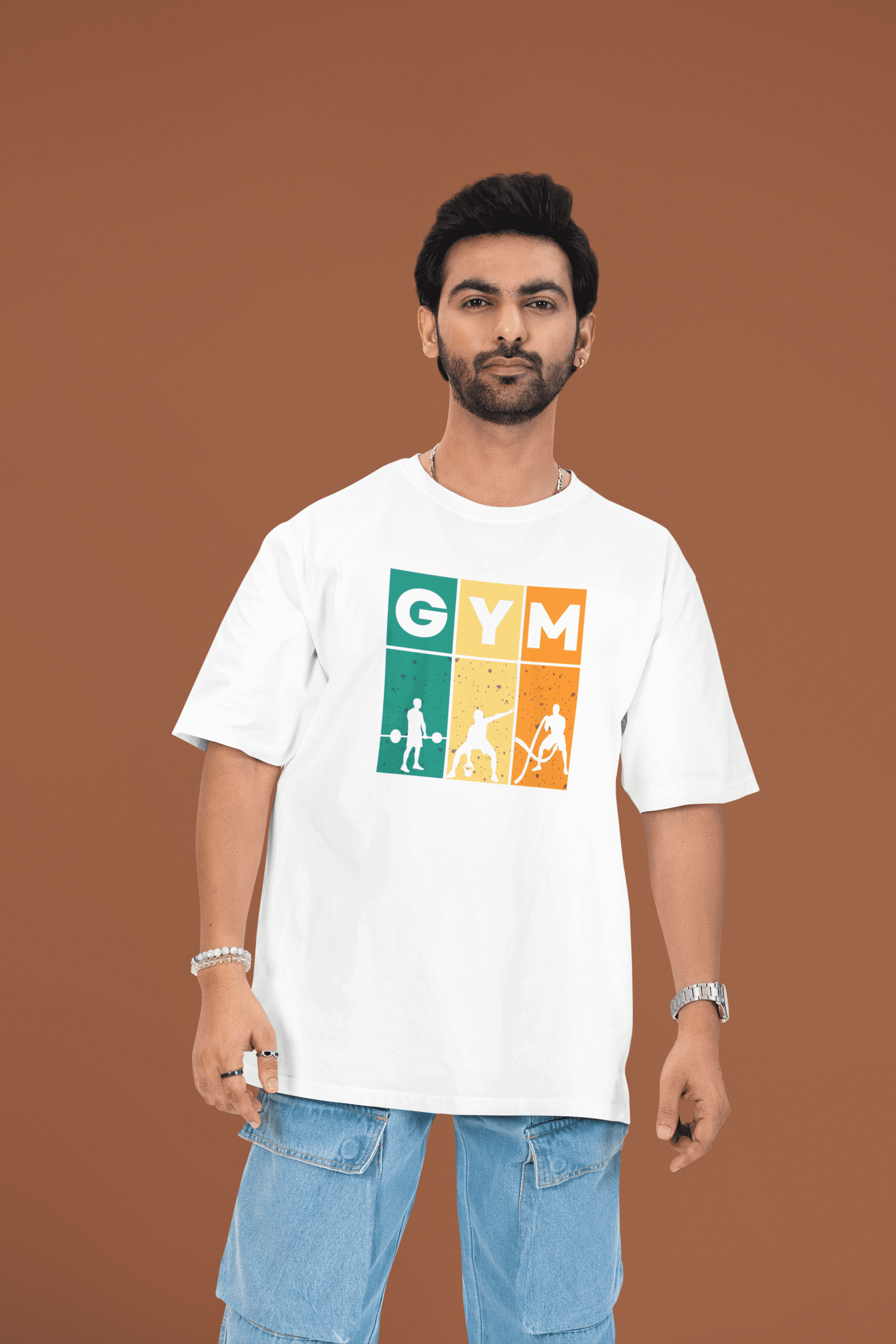 GymPro Oversized Performance T-Shirt - Green Cotton