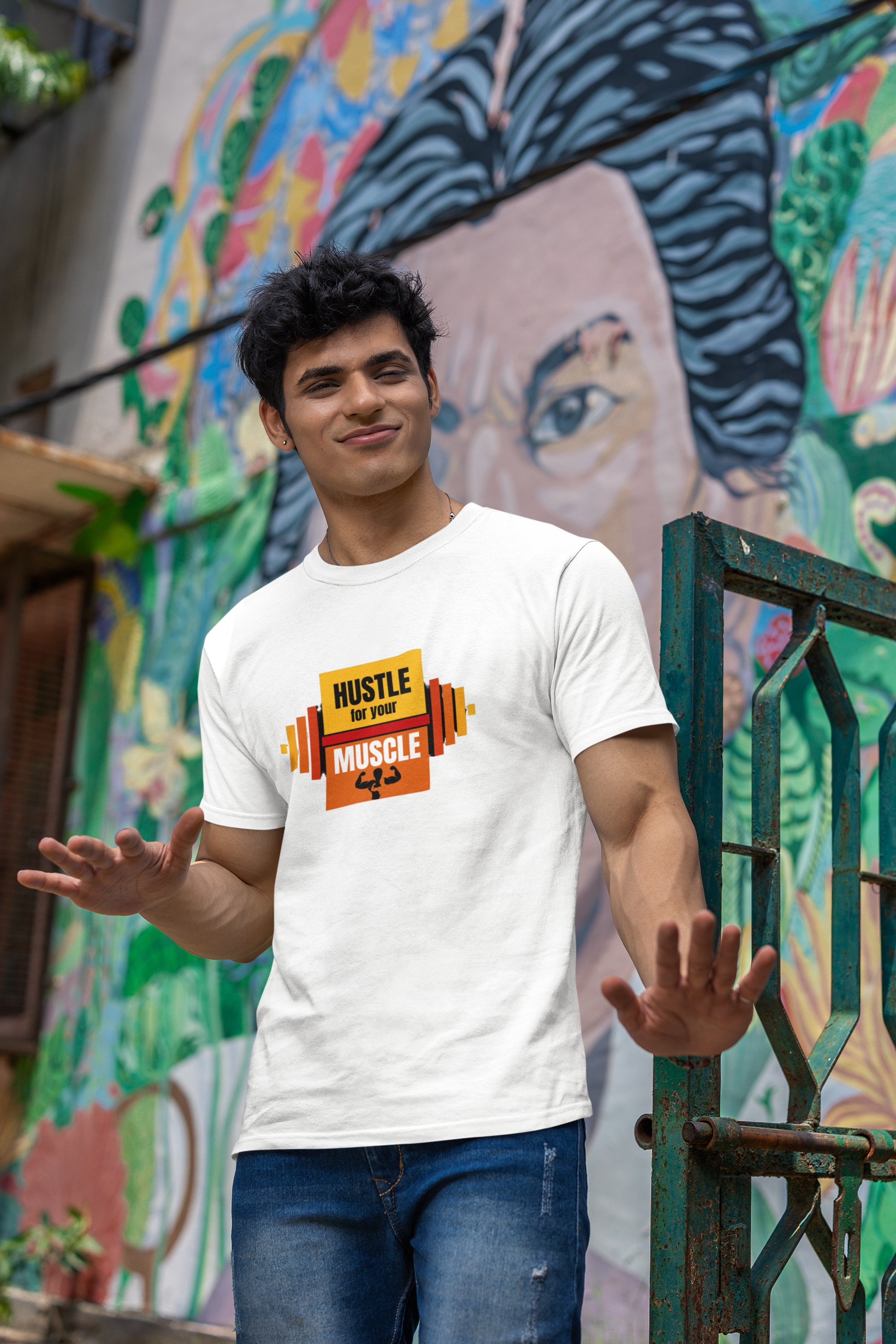 Hustle Vision Regular Fit T-Shirt - Green Cotton