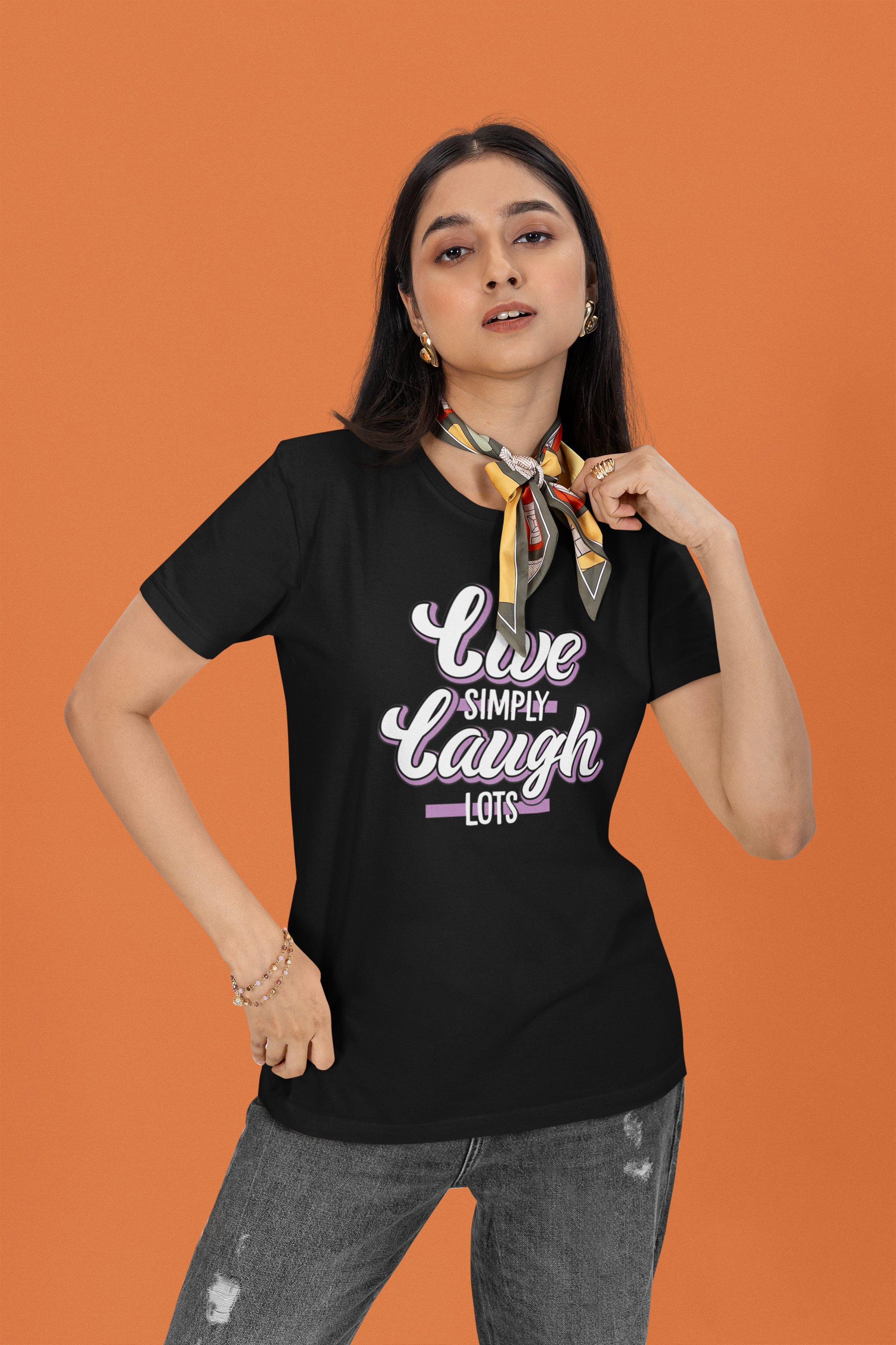 Live Simply Collection Regular Fit T-Shirt - Green Cotton