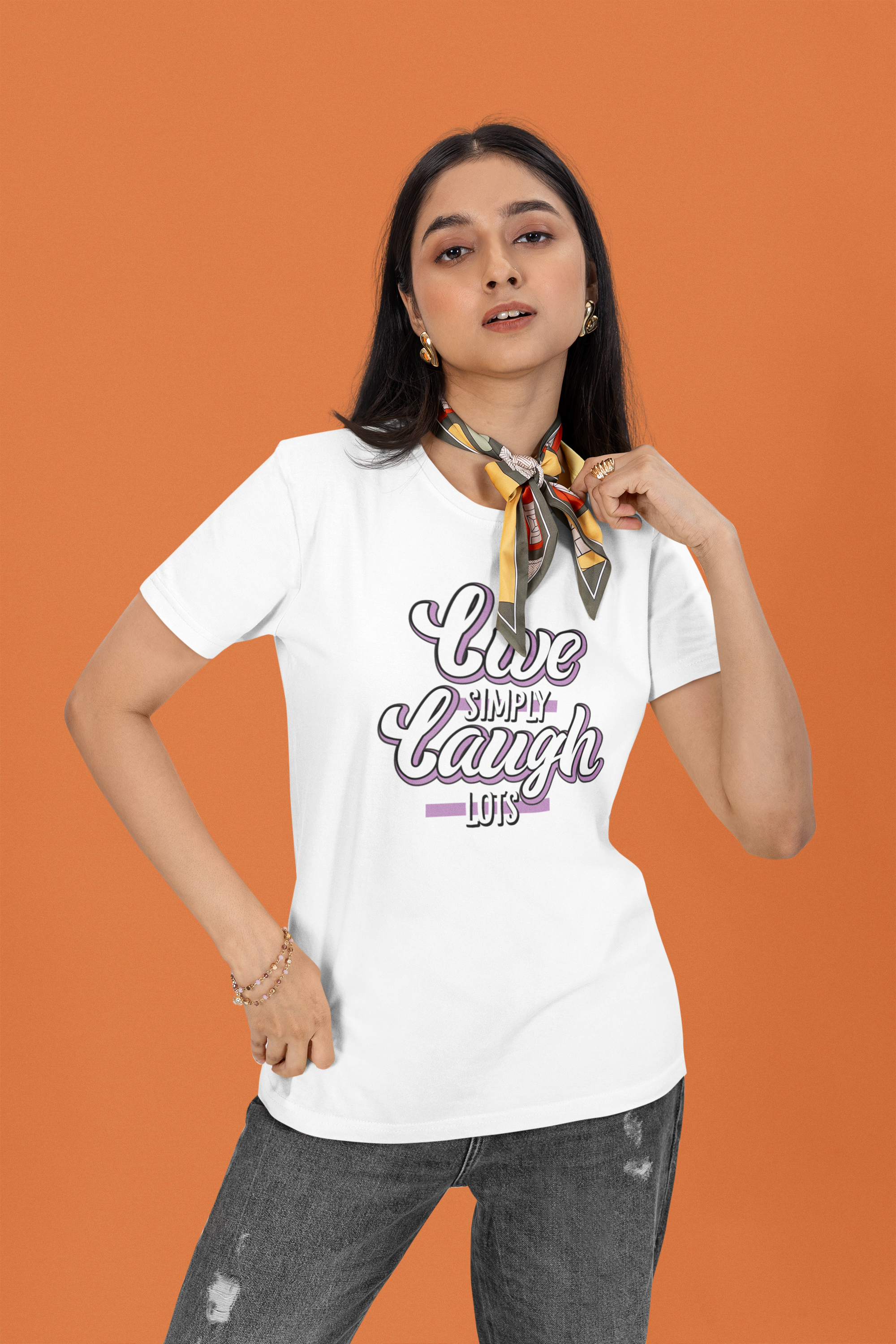 Live Simply Collection Regular Fit T-Shirt - Green Cotton