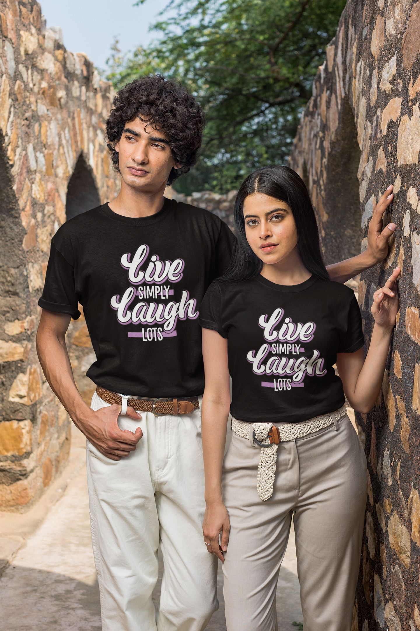 Live Simply Collection Regular Fit T-Shirt - Green Cotton