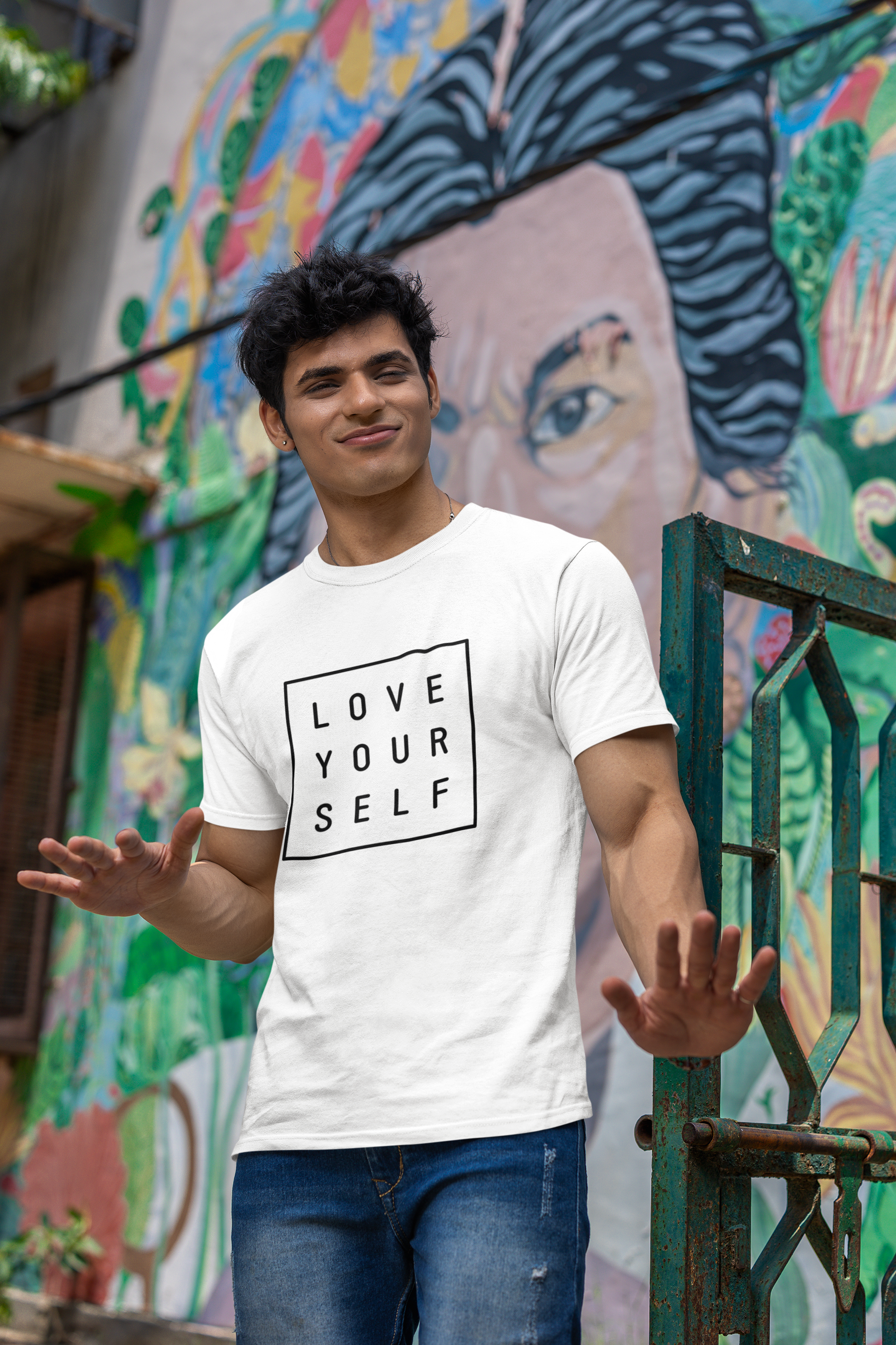 Mustard Love Essential Regular Fit T-Shirt - Green Cotton