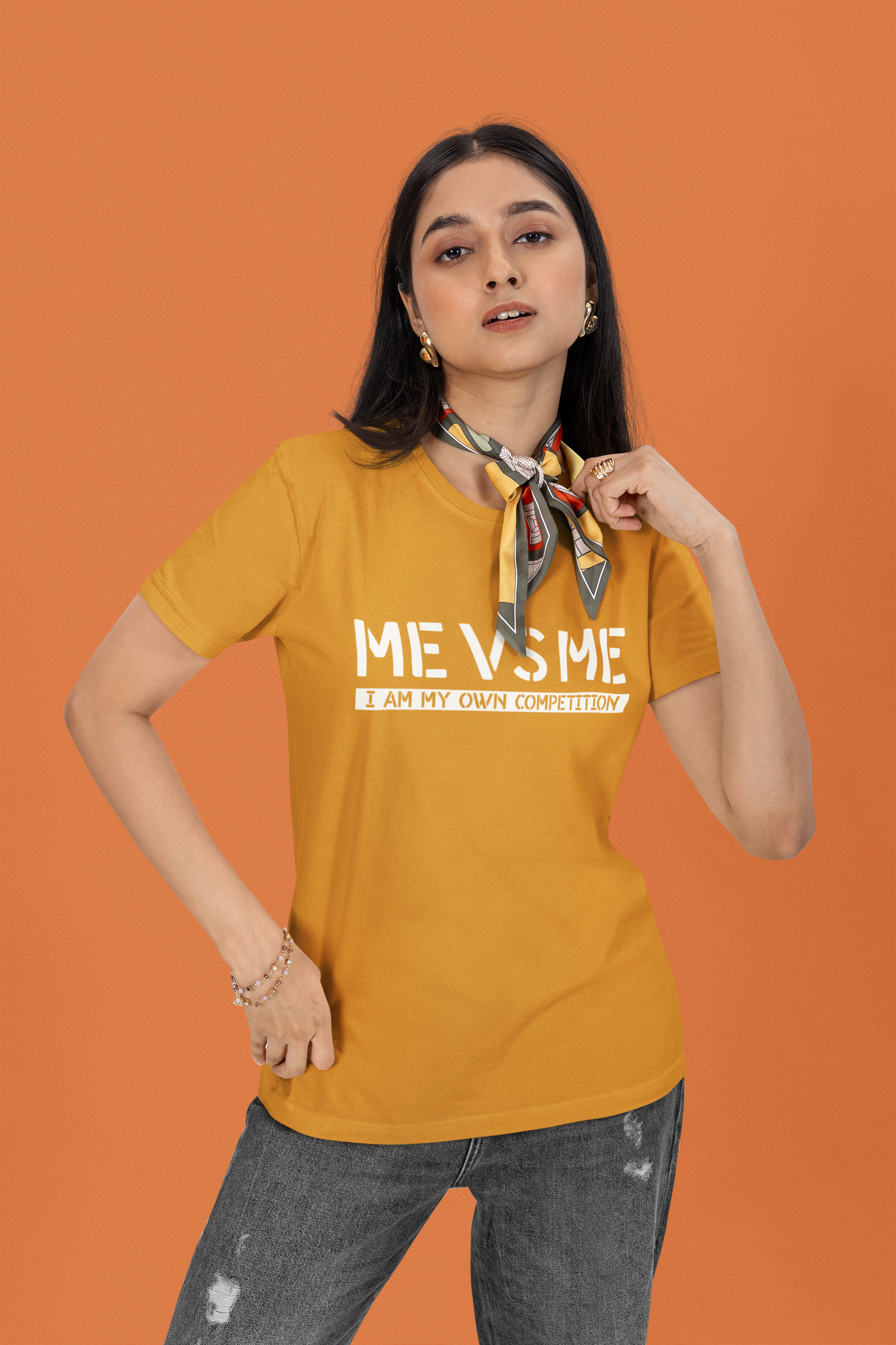 Me vs Me Empowerment Regular Fit T-Shirt - Green Cotton
