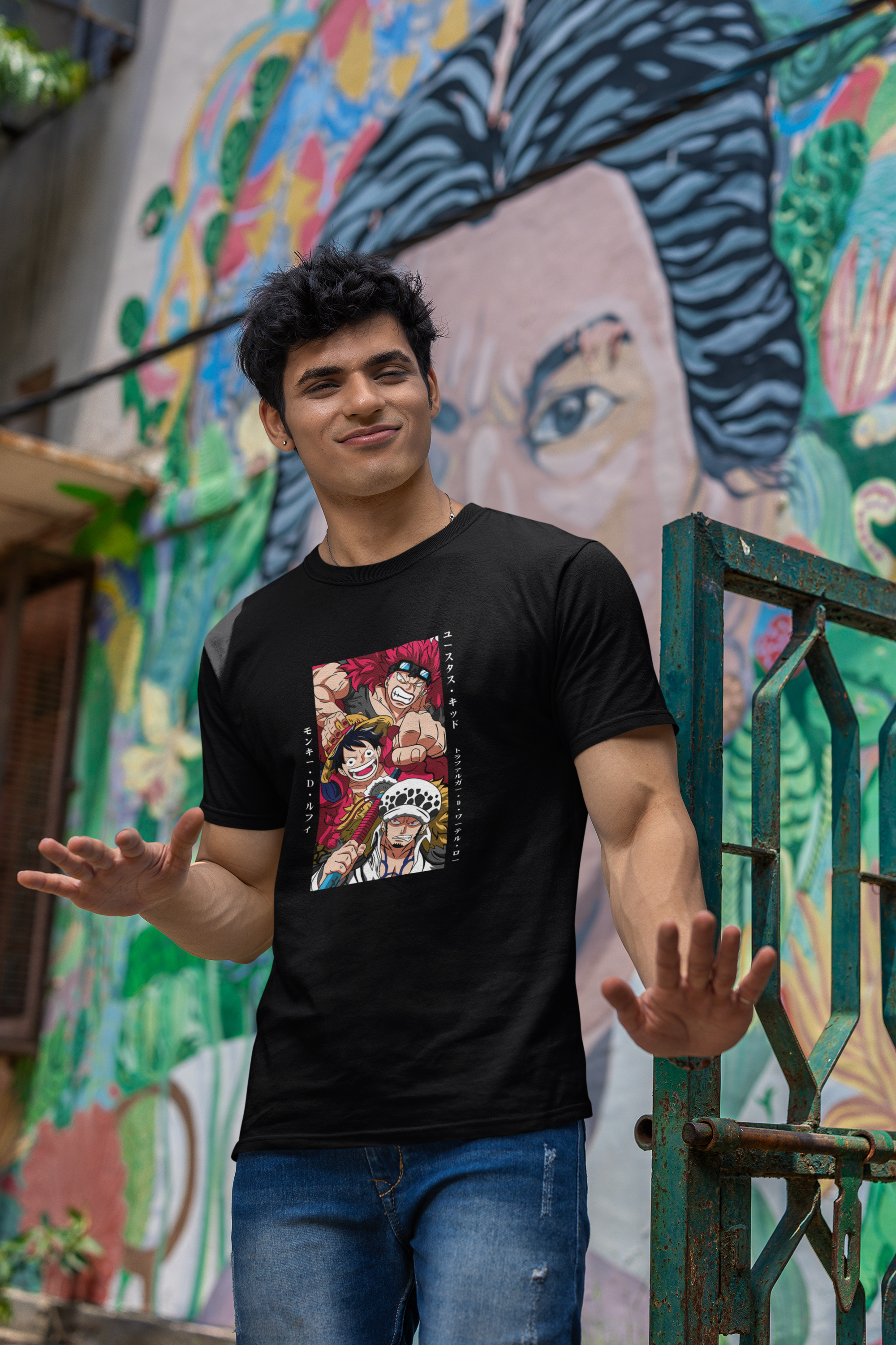 One Piece Adventure Essential T-Shirt - Green Cotton