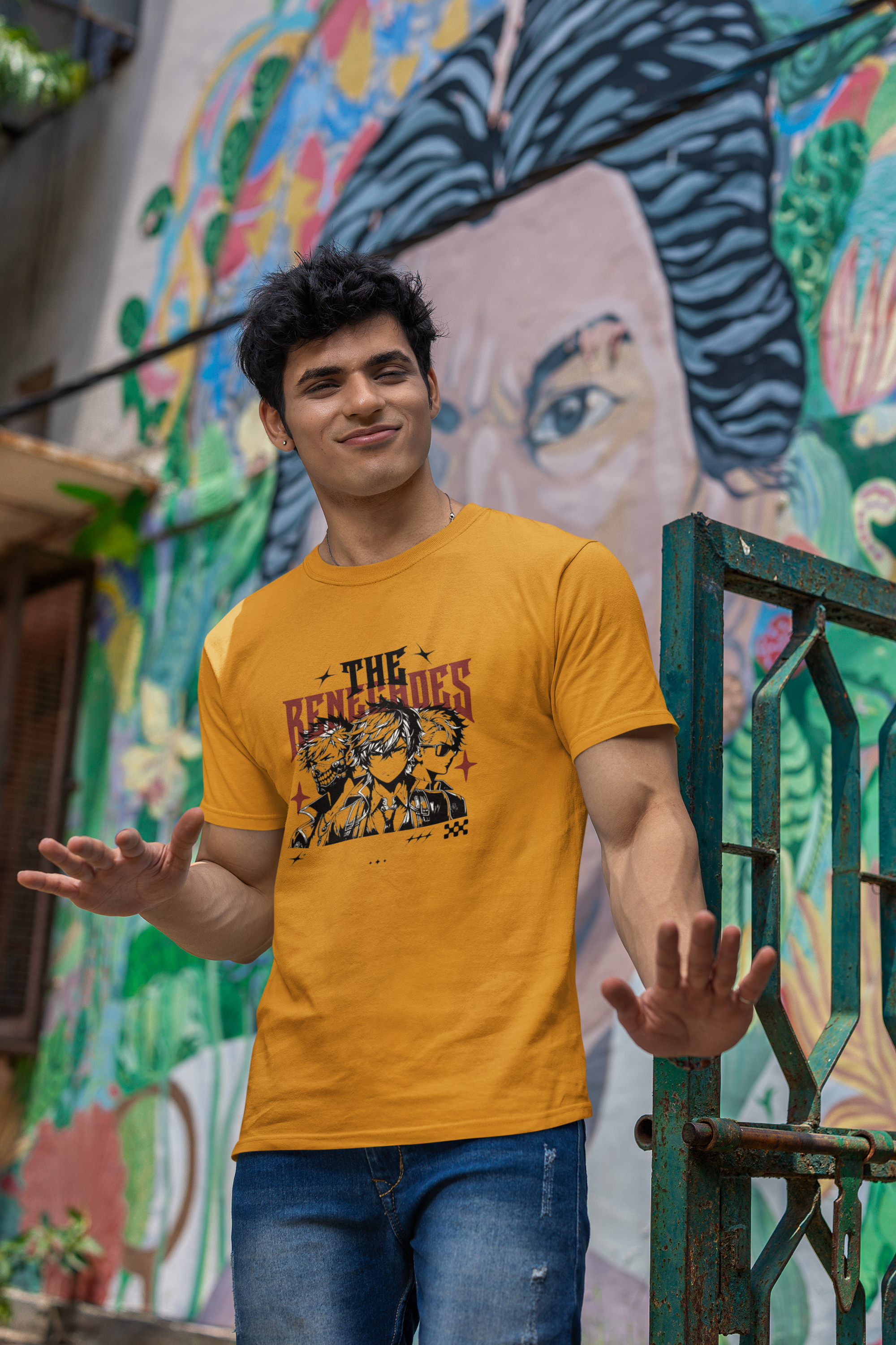 Renegade Vision Regular Fit T-Shirt - Green Cotton