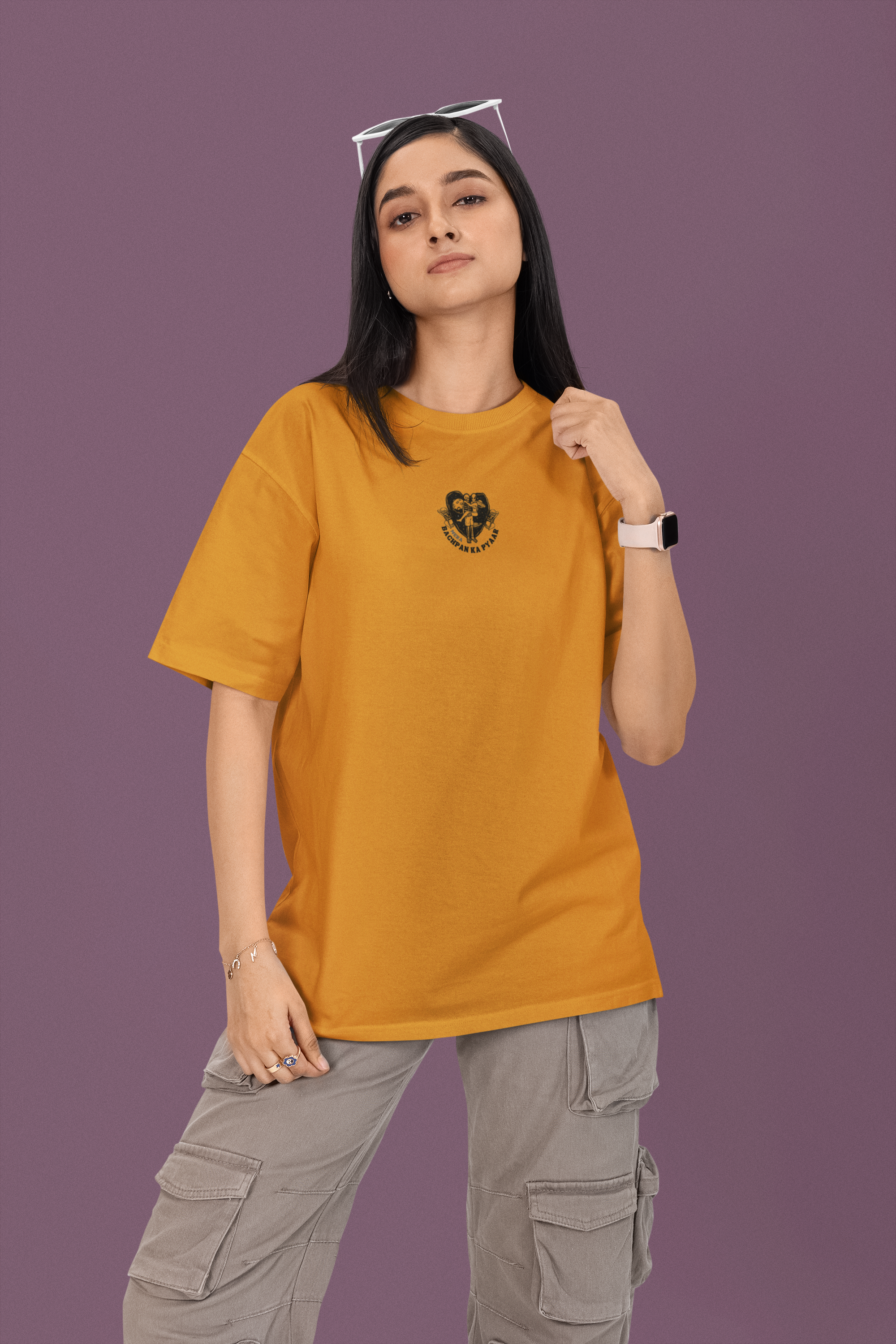 Bachpan Nostalgia OVERSIZED T-Shirt - Green Cotton