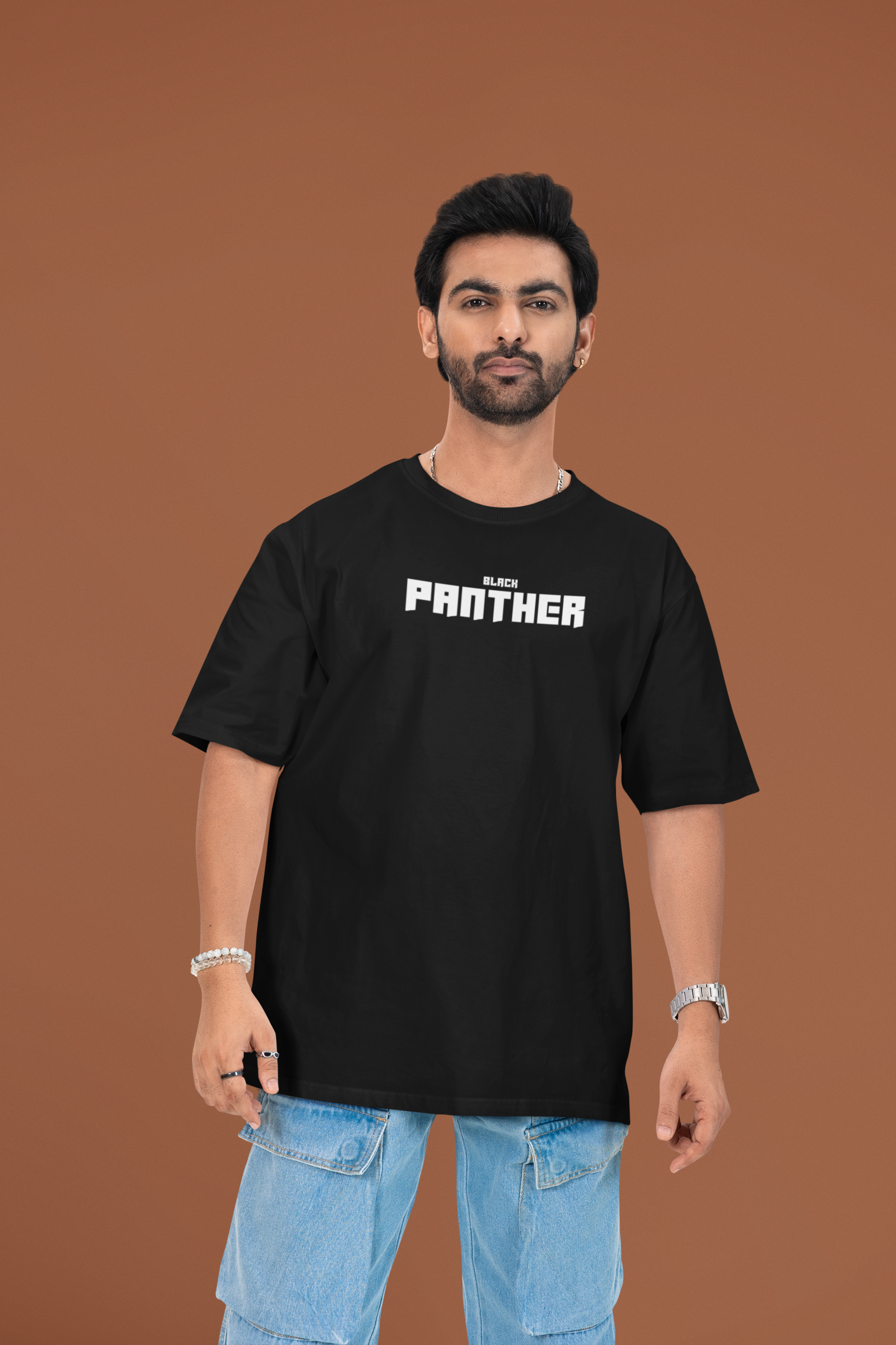 Black Panther Elite Oversized T-Shirt - Green Cotton